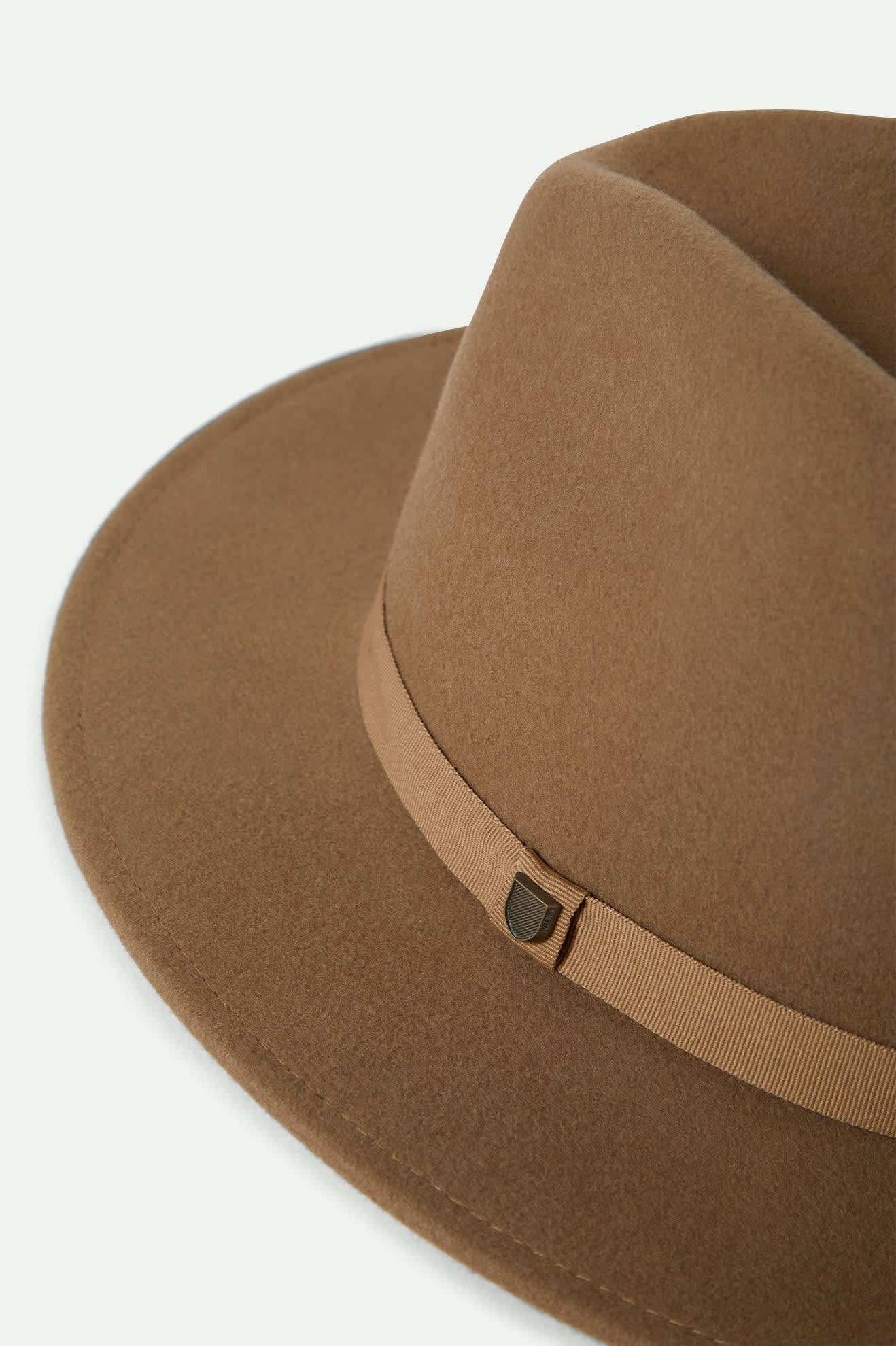 Unisex Messer Packable Fedora in the color Khaki/Khaki - Additional Laydown image