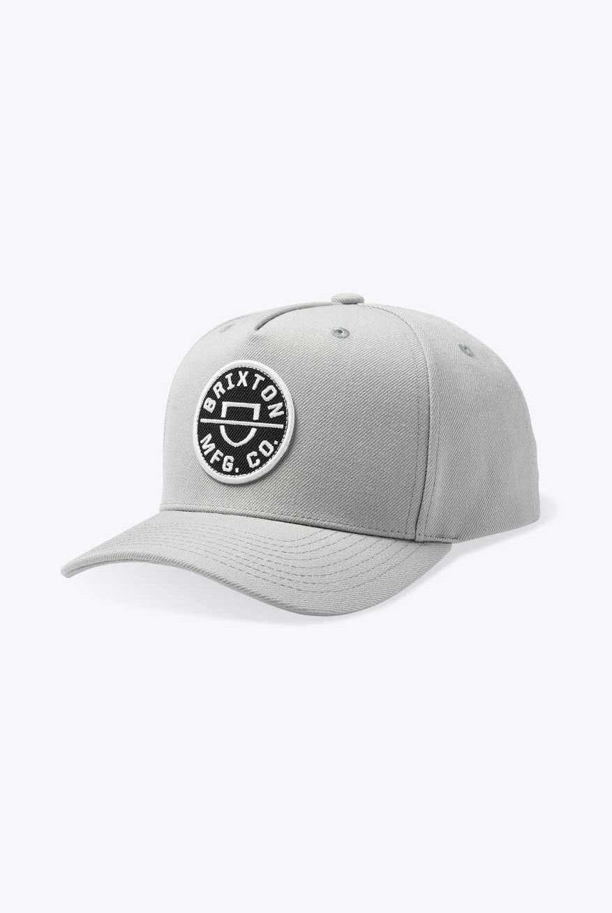 Brixton Men's Crest Netplus Snapback - Cinder Grey | Profile
