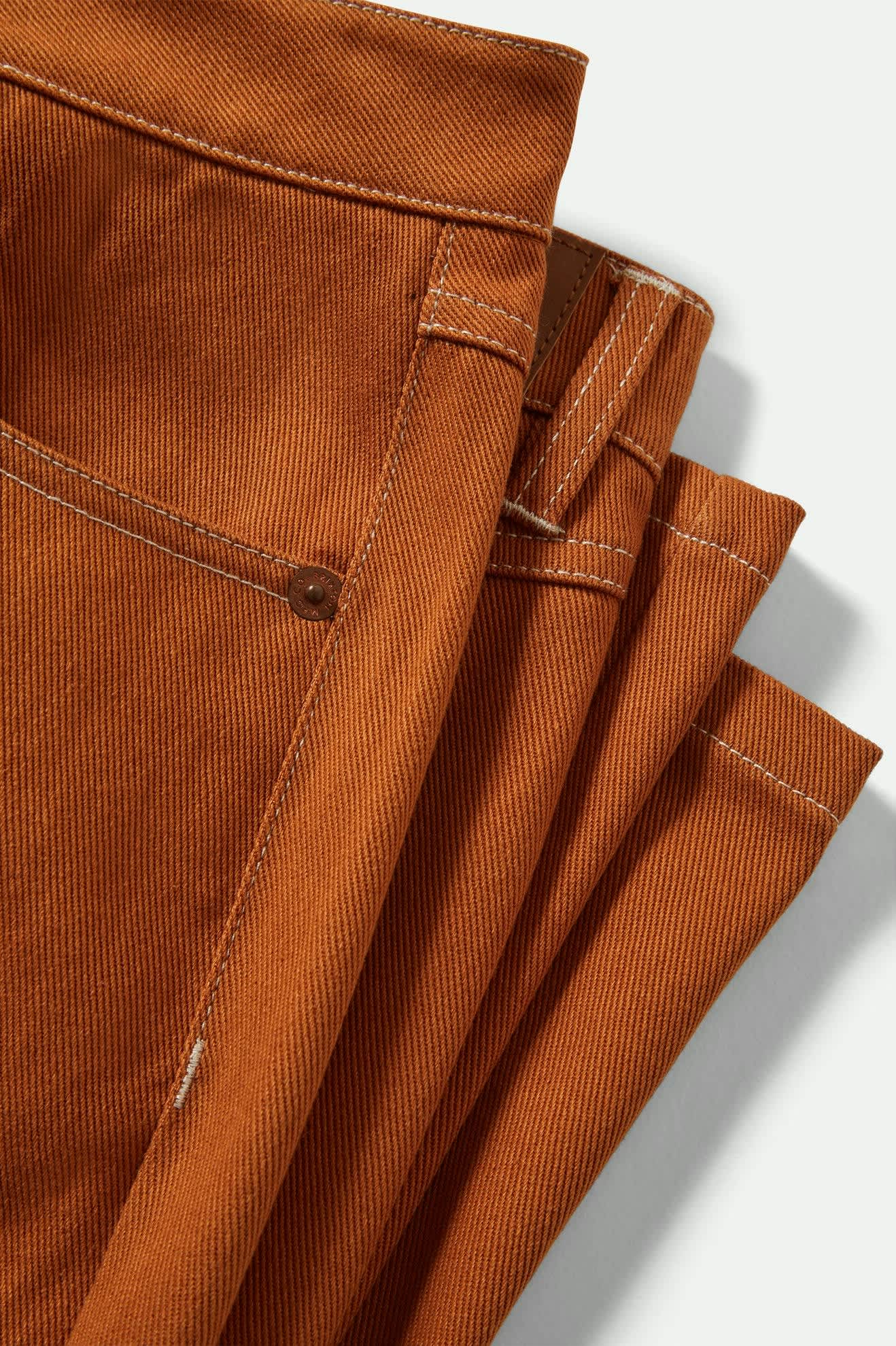 Women's Margo Cropped 5-Pocket Pant in the color Rustic Caramel - Additional Laydown image