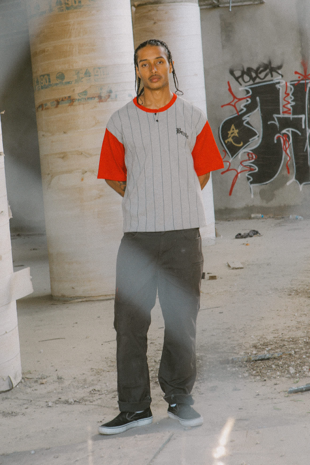 Men's Builders Carpenter Stretch Pant in the color Washed Black - Men's Lifestyle image