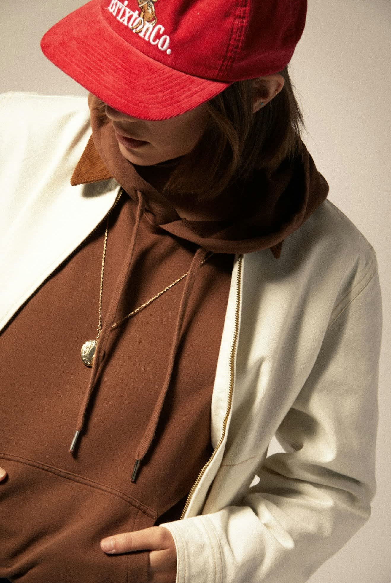 Women's Mechanics Women's Garage Zip Jacket in the color Egret White - Additional Fit image