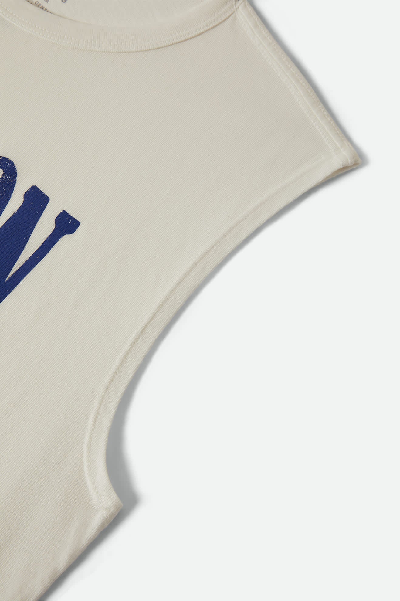 Women's Sunday Cruising Club Muscle Tank in the color Vintage White - Additional Laydown image