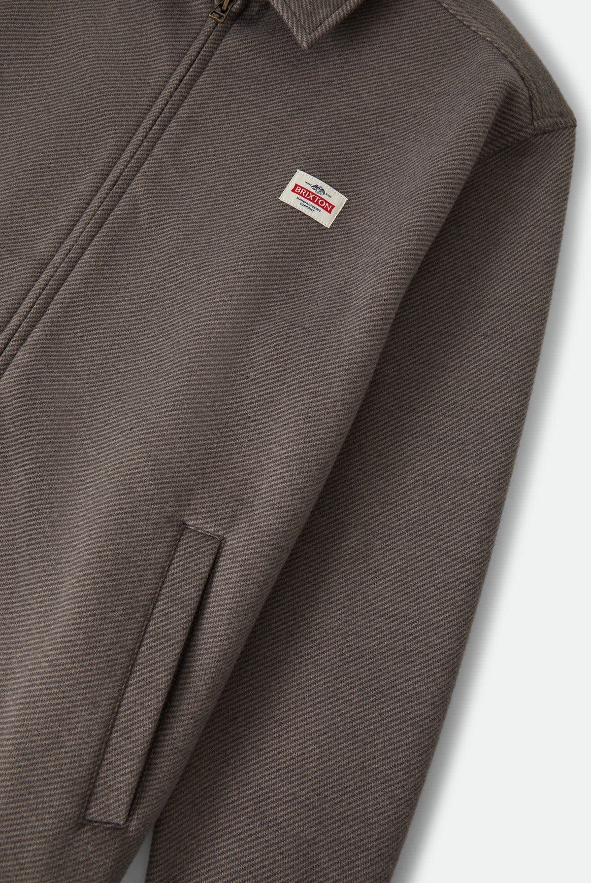 Men's Trademark Zip Flannel Jacket in the color Heather Grey - Additional Laydown image