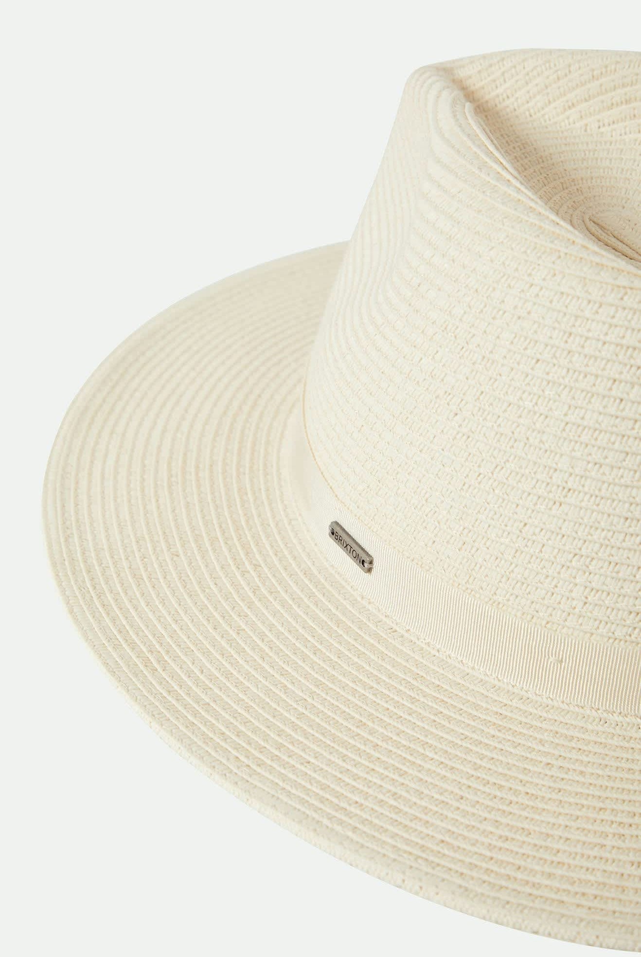 Women's Carolina Straw Packable Travel Hat in the color Bone/Bone - Additional Laydown image