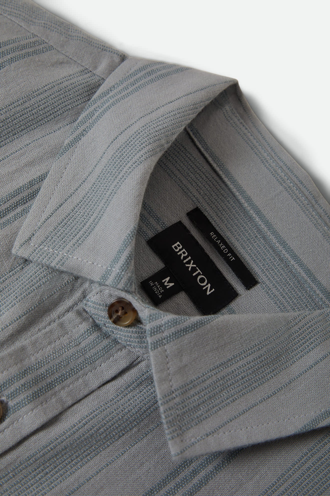 Men's Charter Stripped Dobby Short Sleeve Shirt in the color Trooper - Additional Laydown image