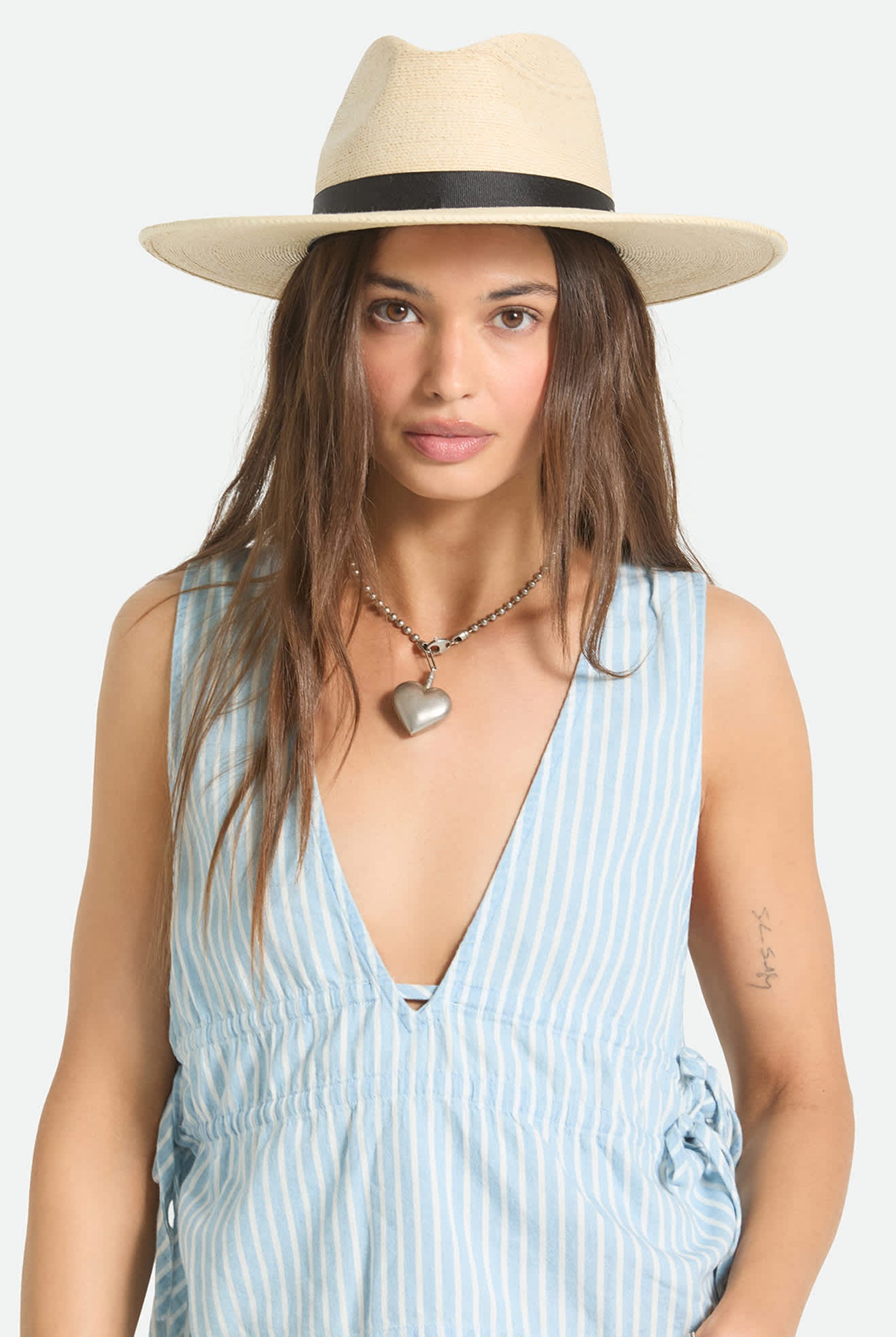 Women's Harper Straw Hat in the color Natural - Women's Front View