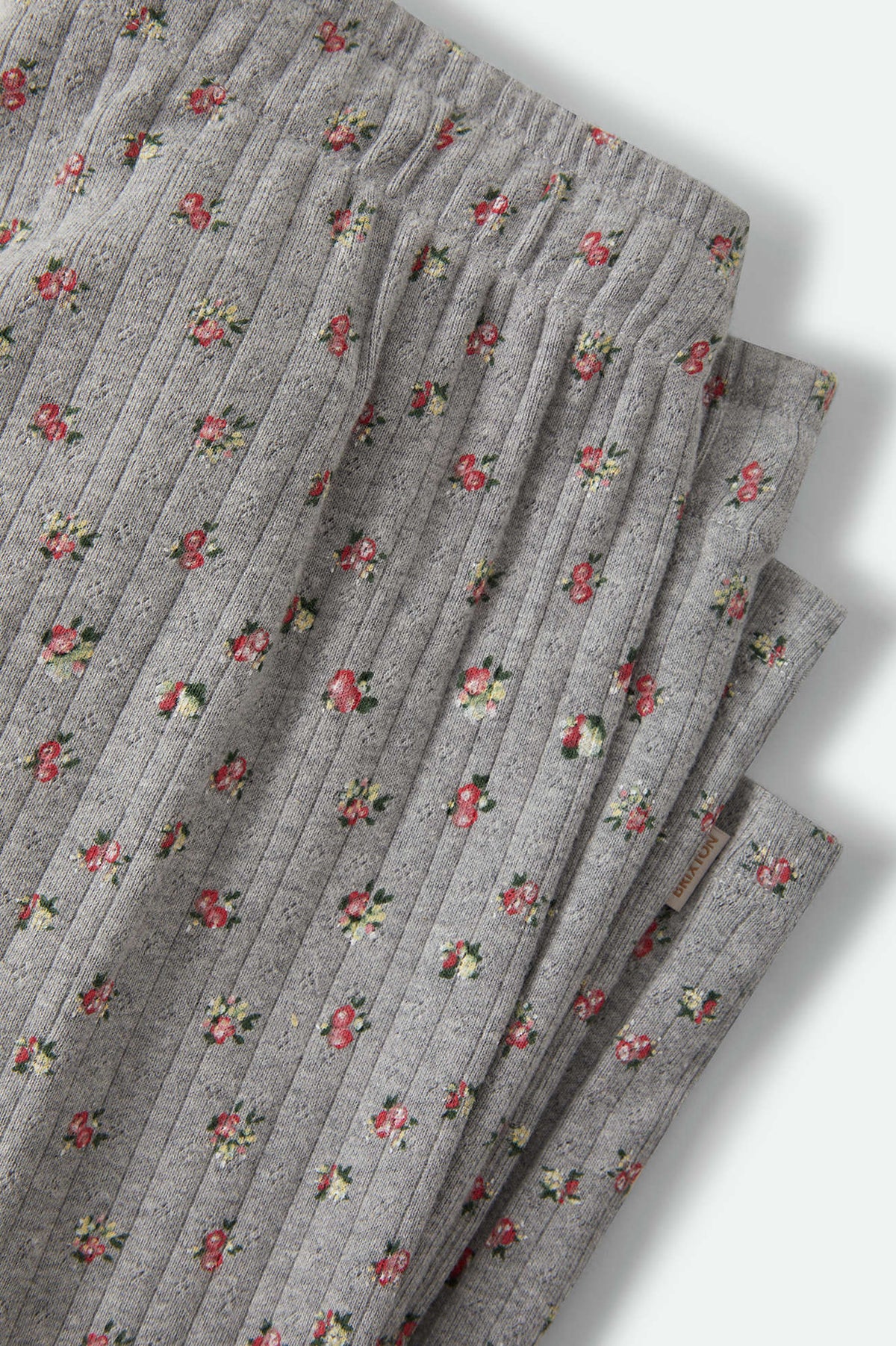 Women's Off Duty Pointelle Lounge Pant in the color Heather Grey Ditsy Floral - Additional Laydown image