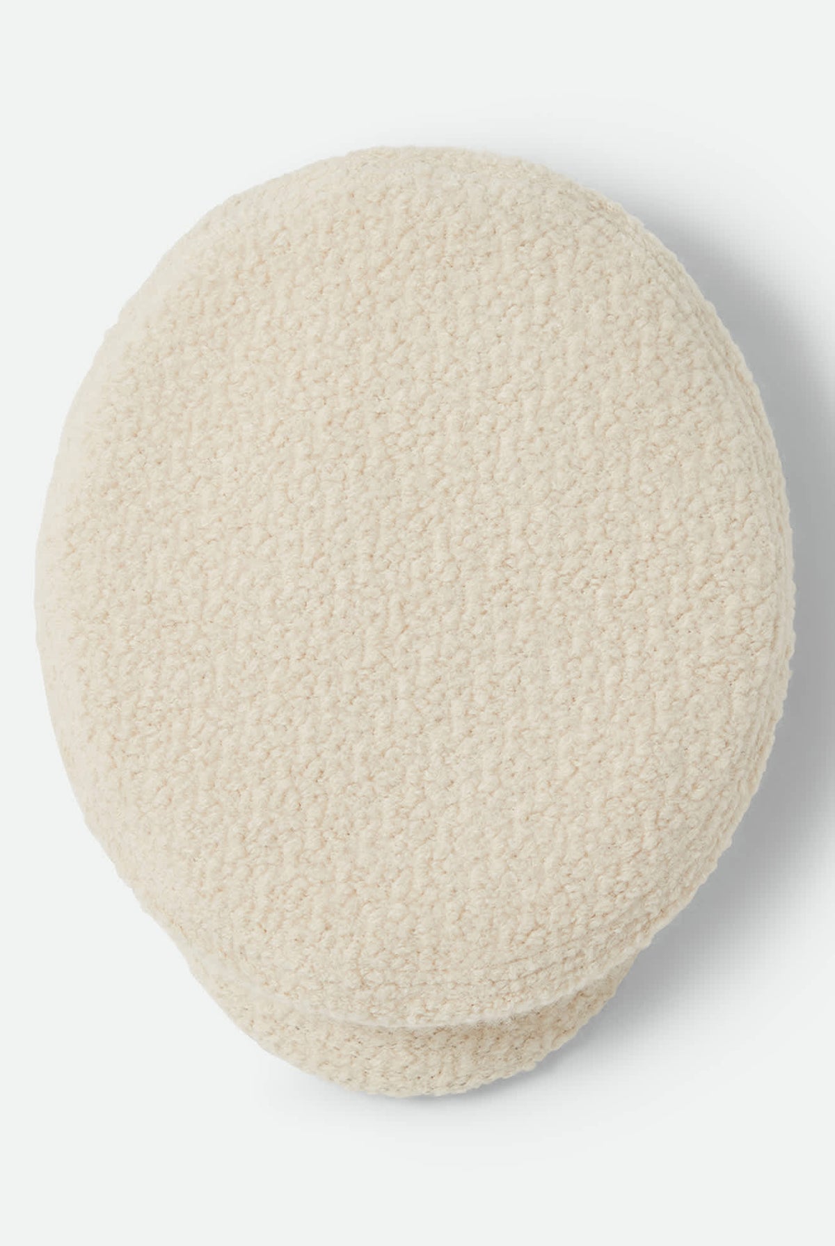 Unisex Fiddler Fisherman Cap in the color Natural Sherpa/Faux Suede - Additional Laydown image