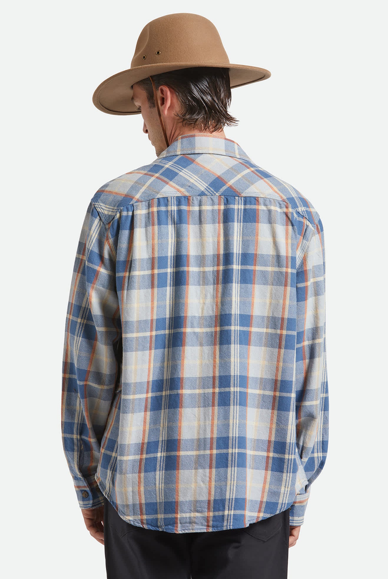 Unisex Cedar Packable WTHR GUARD™ Fedora in the color Khaki - Men's Back View