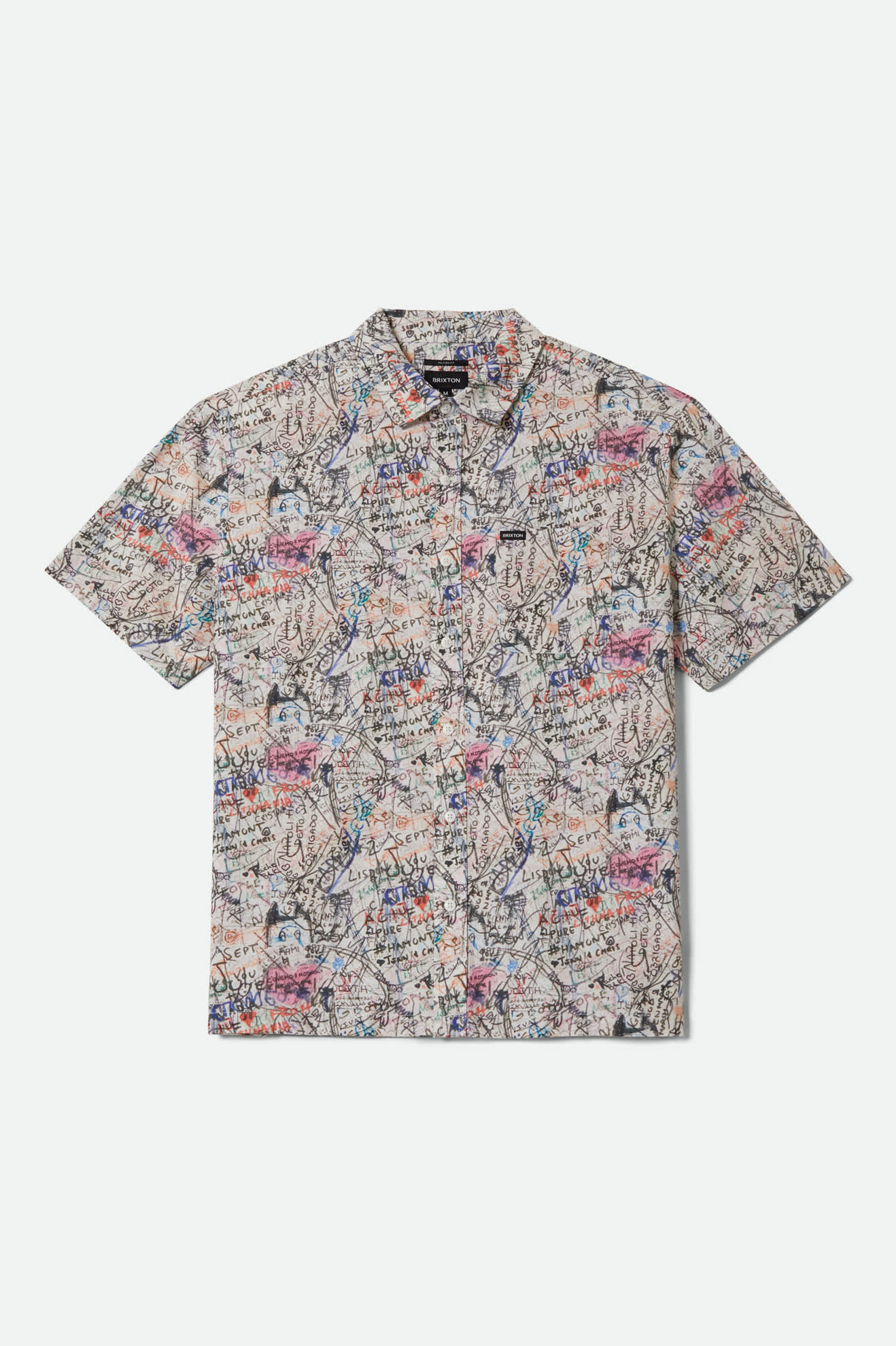 Men's Cru Print Short Sleeve Shirt in the color Graffiti - Front Product View