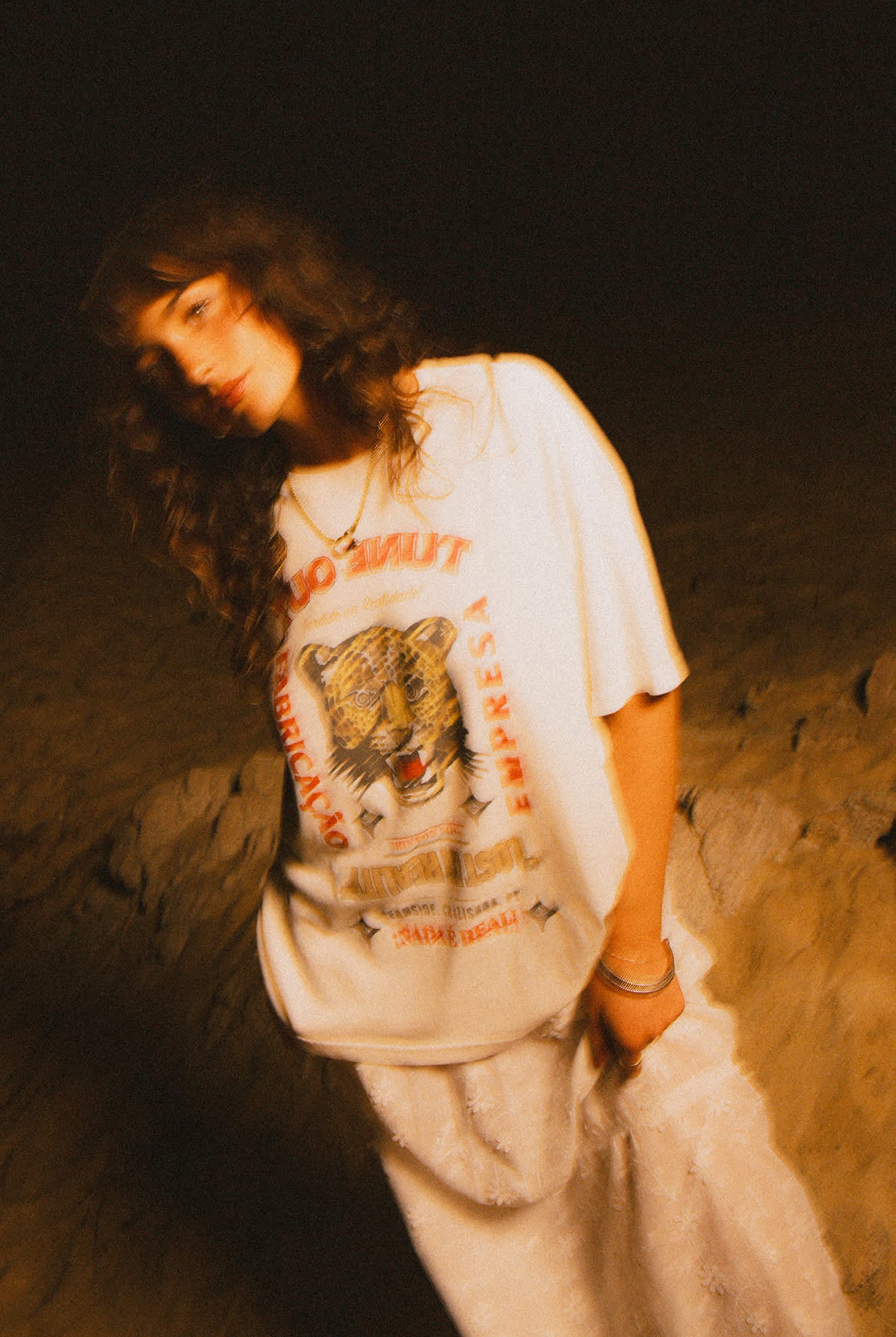 Women's The Getaway Oversized Boyfriend T-Shirt in the color Vintage White - Men's Lifestyle image