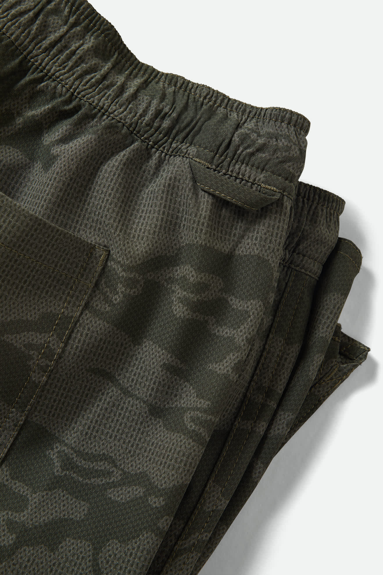 Men's Journey Active Short in the color Olive Tiger Camo - Additional Laydown image