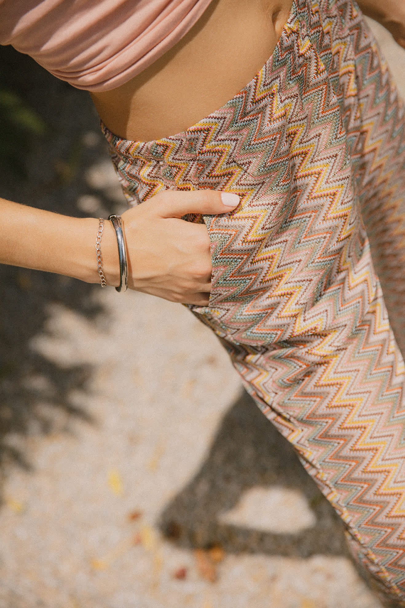 Women's The Cabana Mesh Lounge Pant in the color Multi Color Zigzag - Men's Lifestyle image