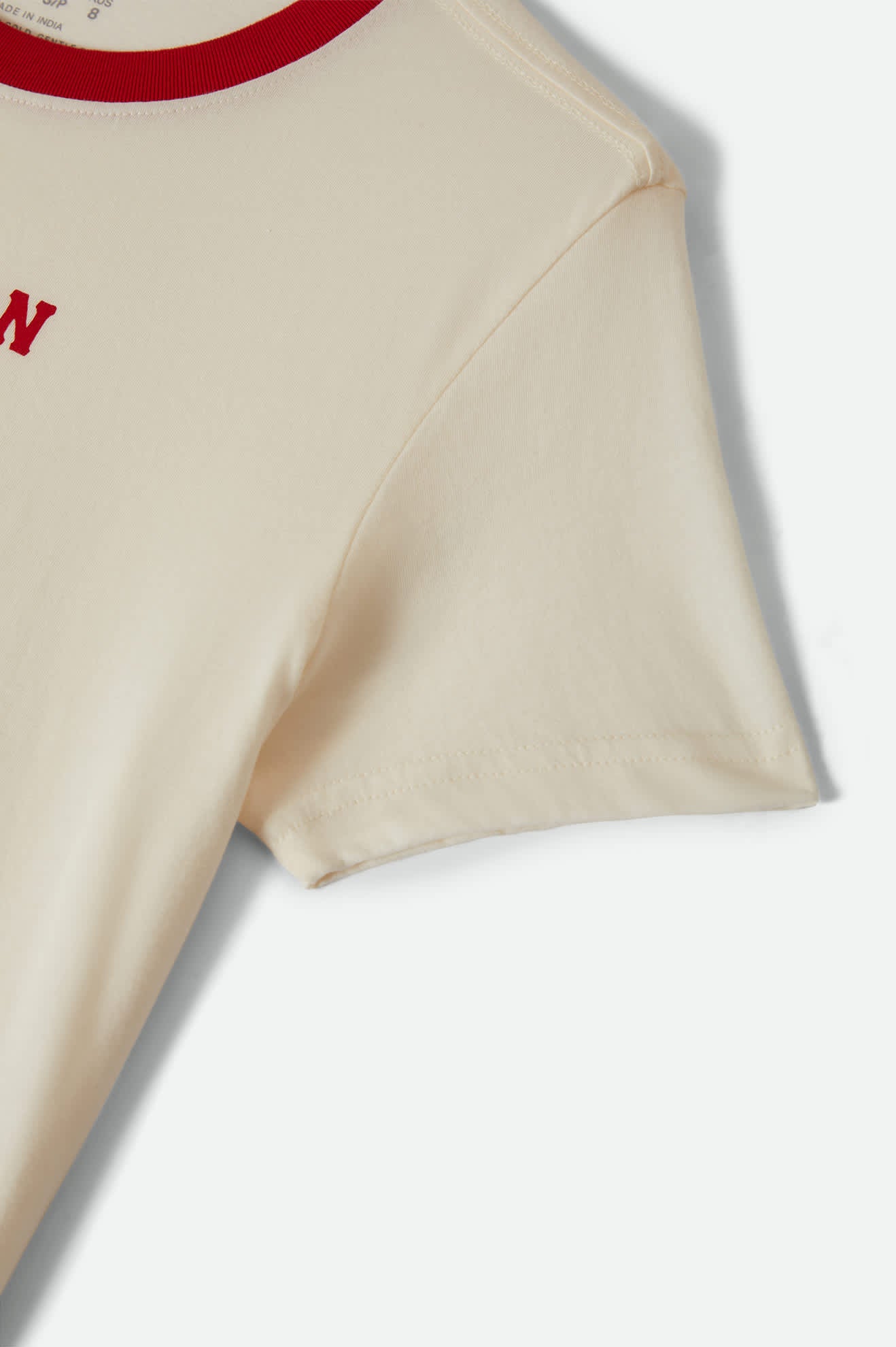 Women's Pegasus Slim Crew T-Shirt in the color Vintage White - Additional Laydown image