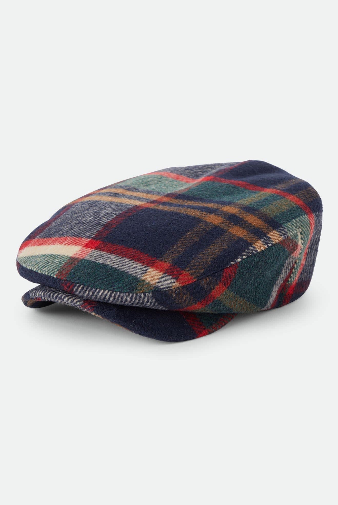 Unisex Century Barrel Snap Cap in the color Navy/Green/Red/Cream - Front Product View