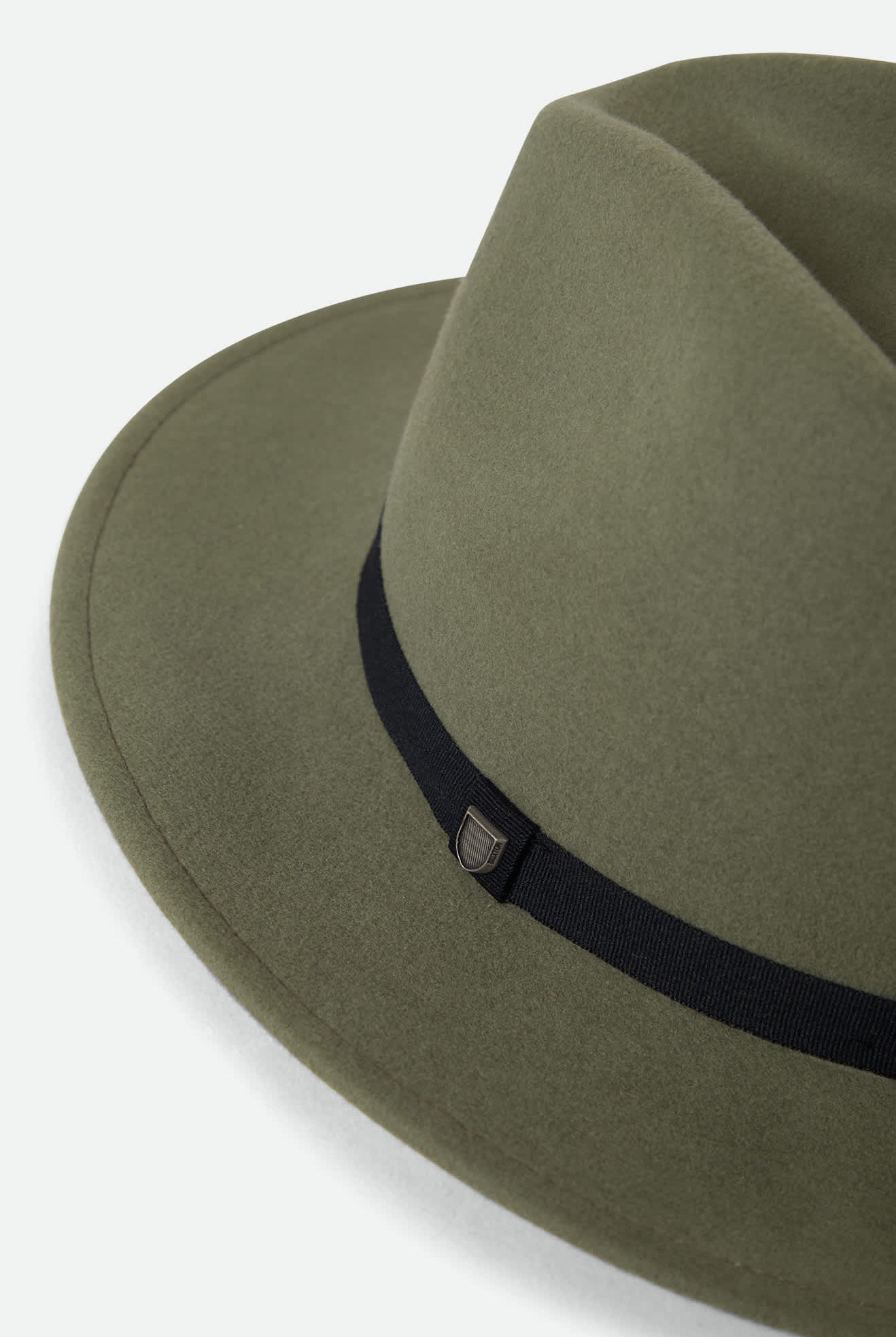 Unisex Messer Packable Fedora in the color Olive Surplus/Black - Additional Laydown image