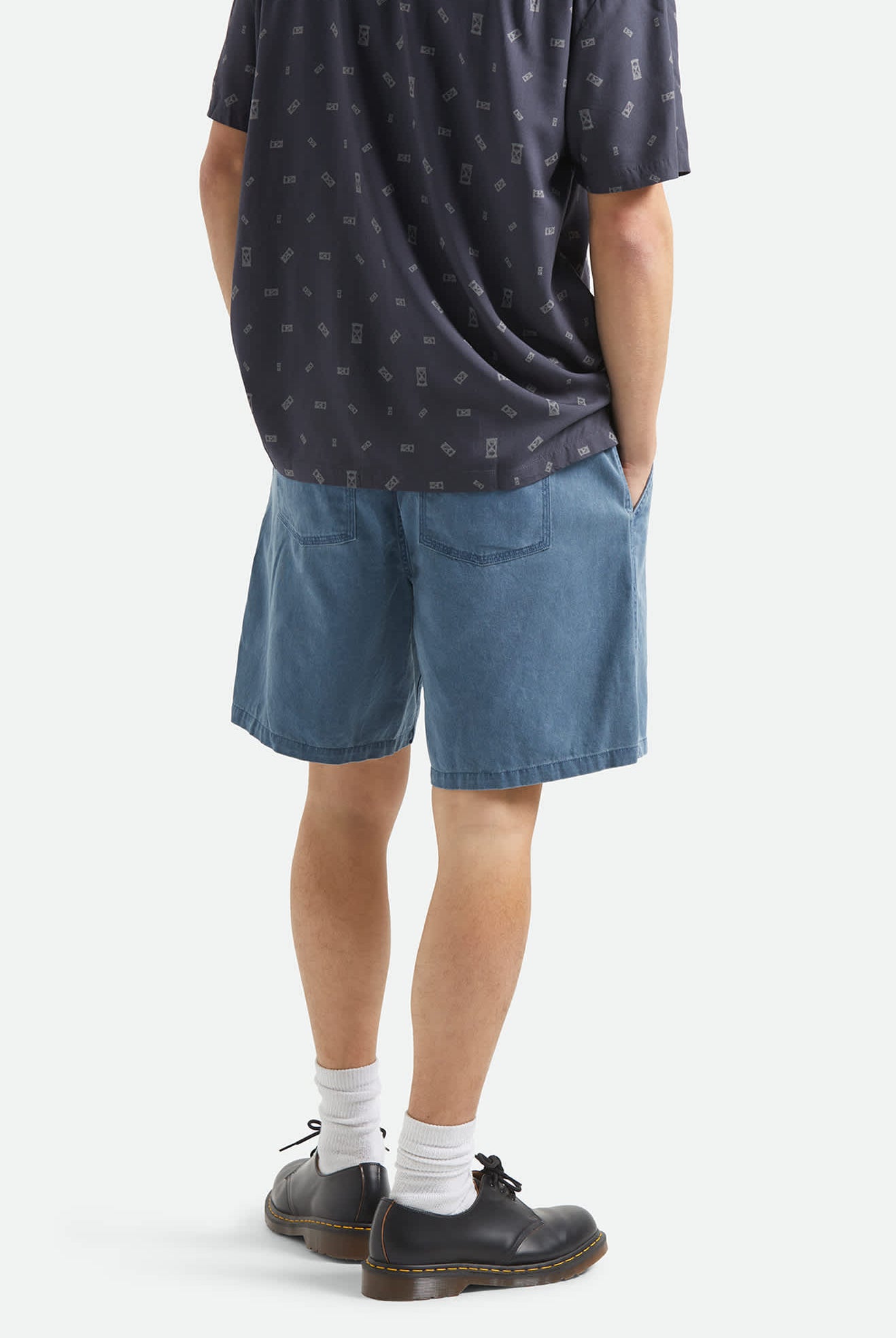 Men's Everyday Vintage Wash Short in the color Midnight Blue - Men's Back View