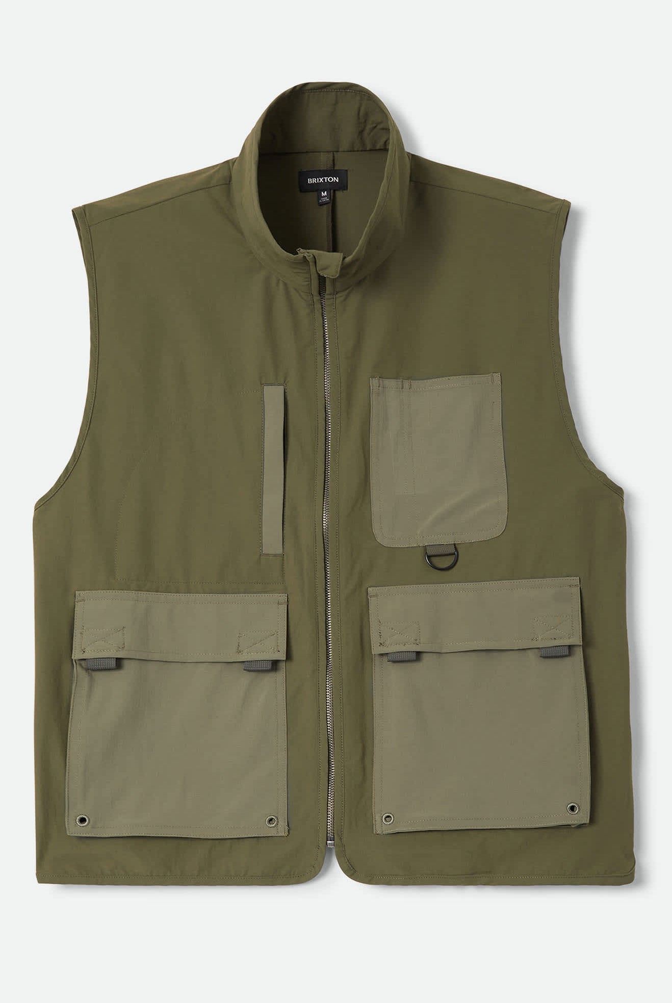 Men's Journey Utility Vest in the color Dark Olive/Olive Surplus - Front Product View