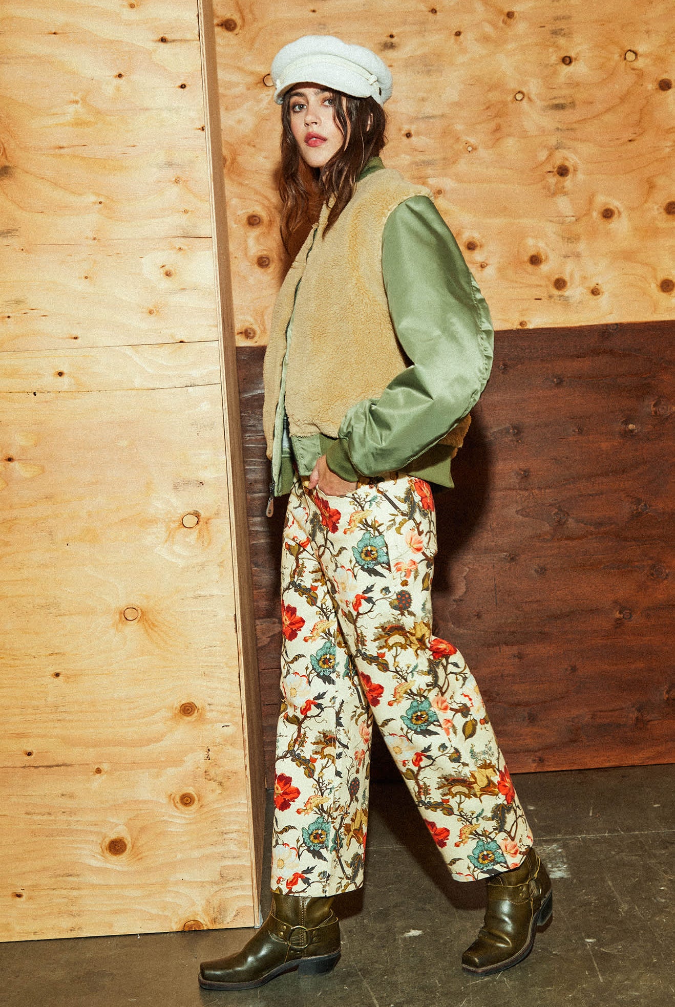 Women's Sherpa Surplus Bomber Jacket in the color Olive Surplus - Men's Lifestyle image