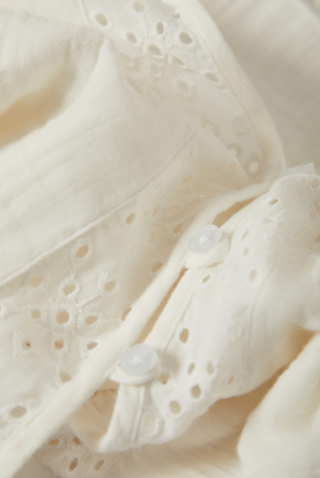 Women's Seaside Eyelet Top in the color Off White Eyelet - Additional Laydown image