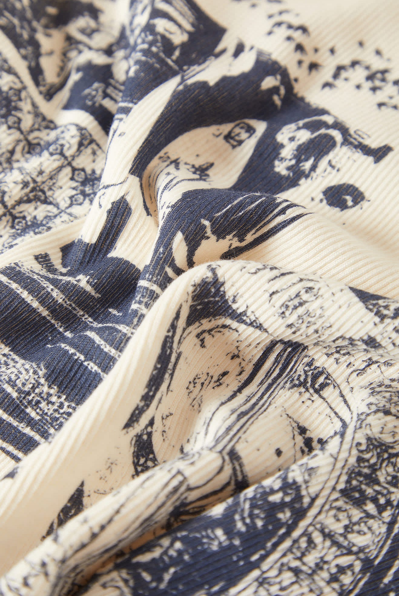 Women's Collage A-Tank in the color Off White - Additional Laydown image