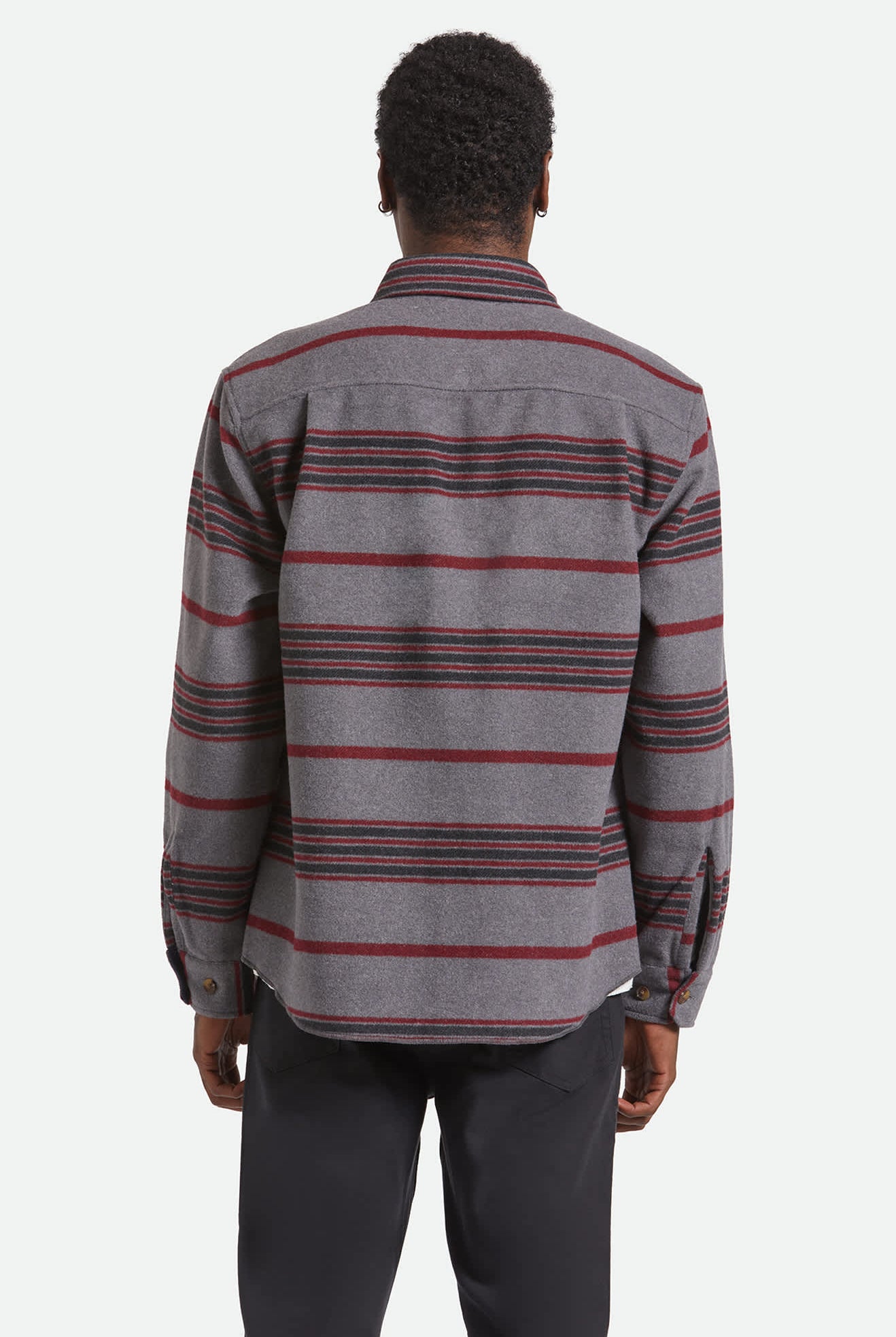 Men's Altered Threads Overshirt in the color Multi Blanket Stripe - Men's Back View