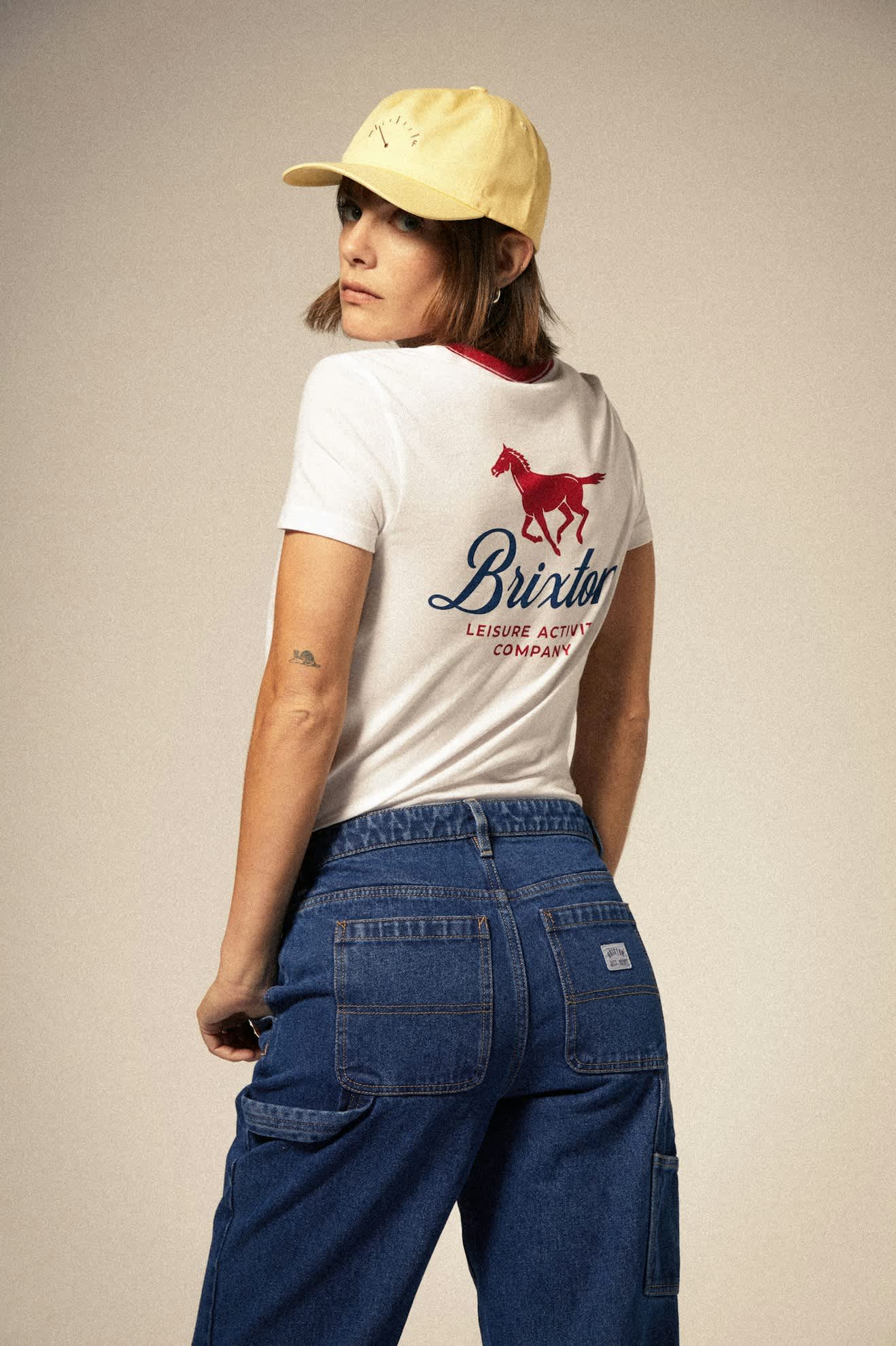 Women's Leisure Activity Fitted Crew T-Shirt in the color White - Additional Fit image