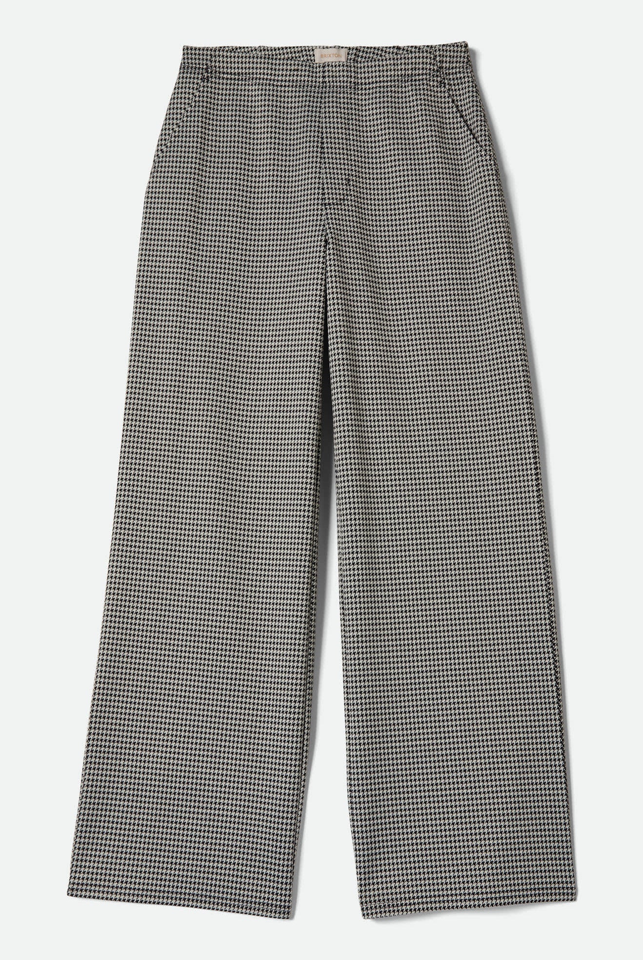 Women's Houndstooth Leisure Trouser in the color Winter White/Black - Front Product View