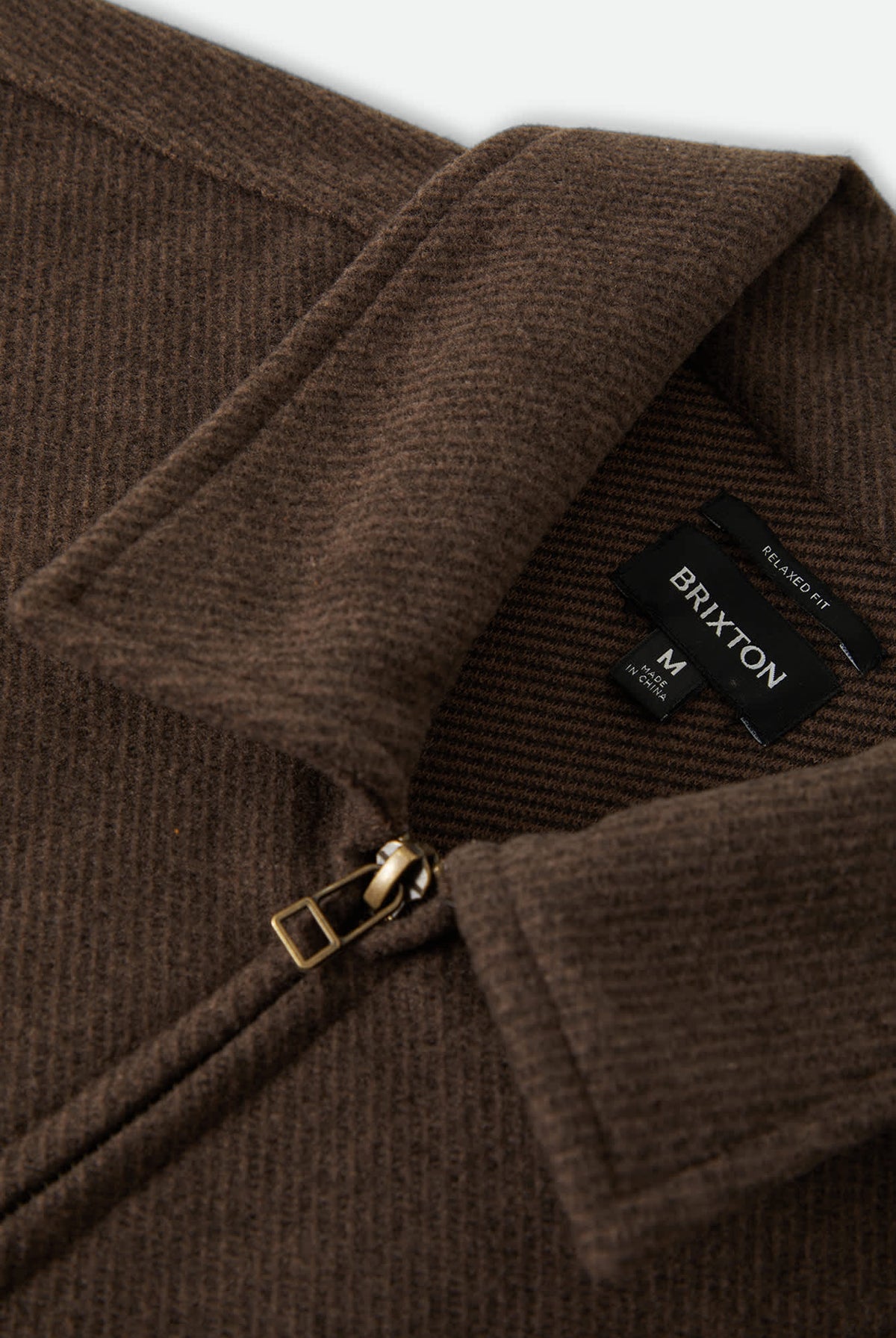 Men's Trademark Zip Flannel Jacket in the color Heathered Brown - Additional Laydown image