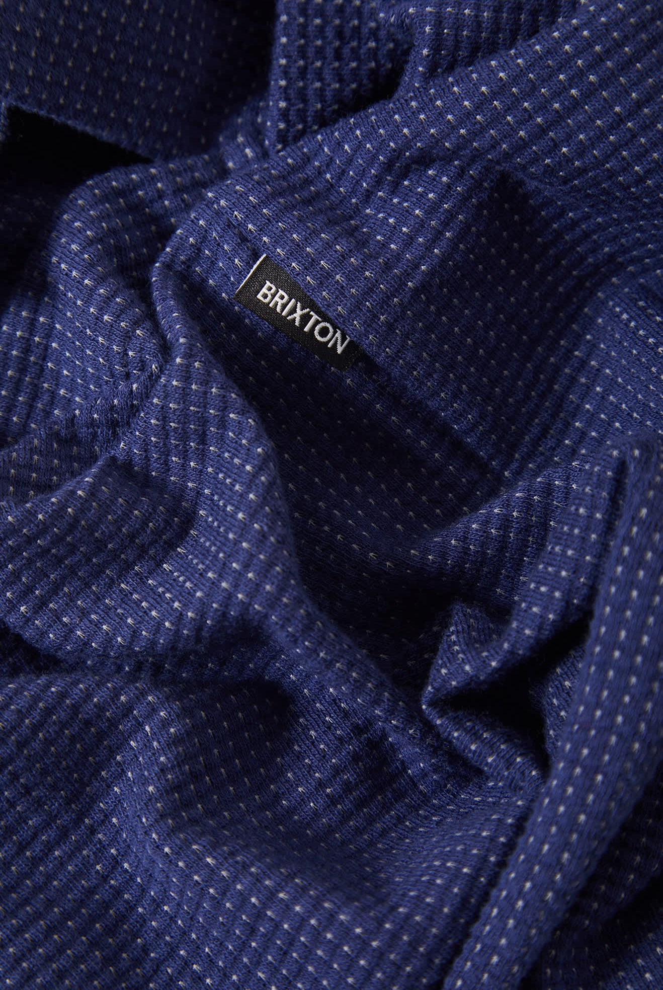 Men's Bunker Mesh Short Sleeve Shirt in the color Washed Navy - Additional Laydown image