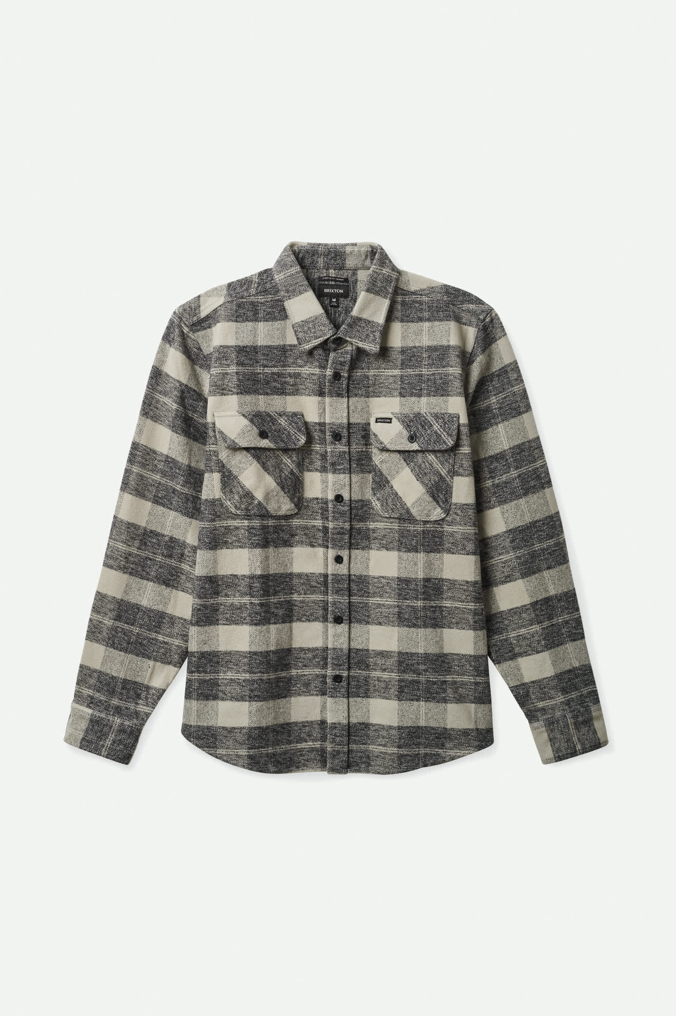 Men's Bowery Heavyweight Flannel in the color Black/Charcoal - Front Product View