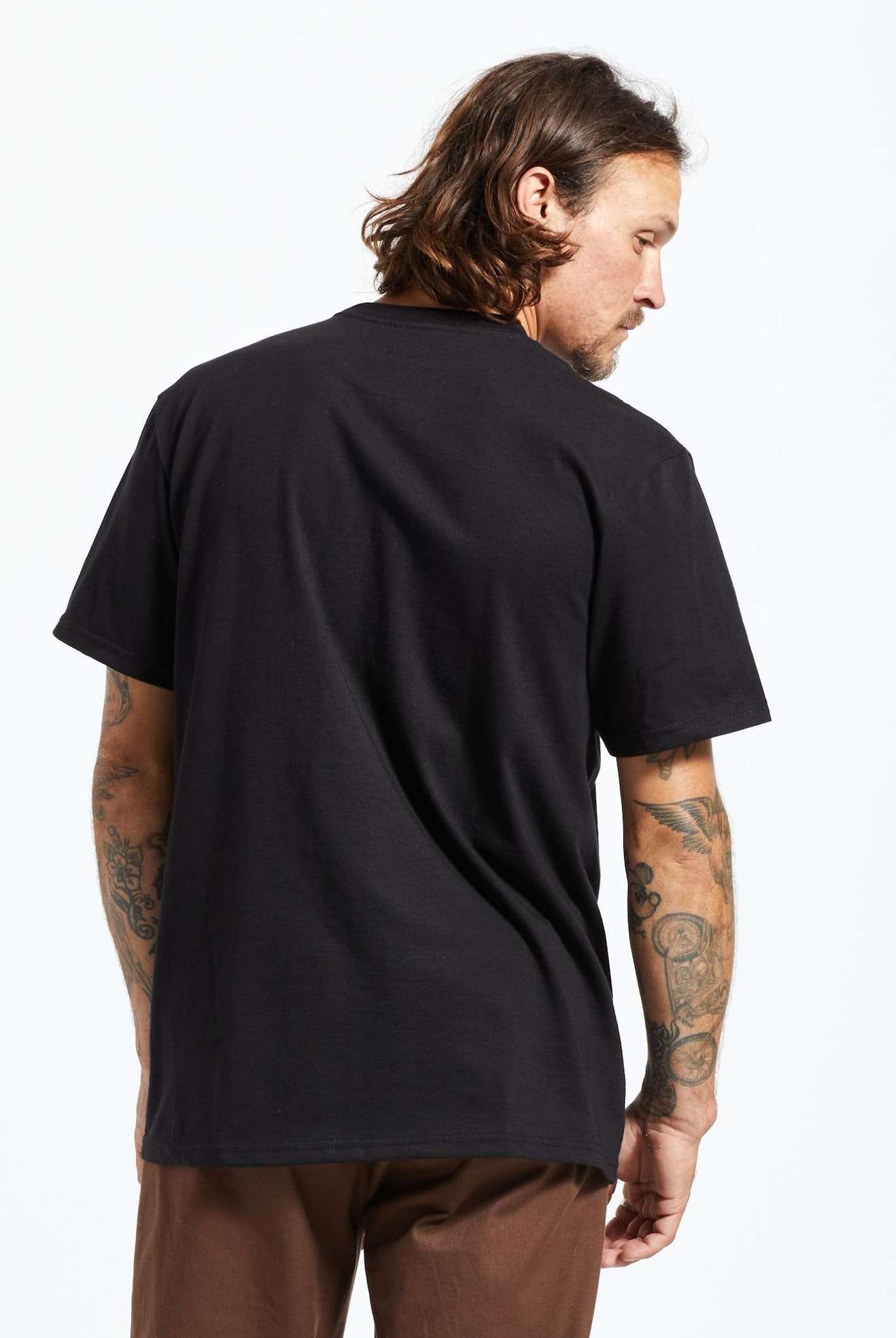 Men's Back Fit Image | Builders S/S Standard T-Shirt - Black
