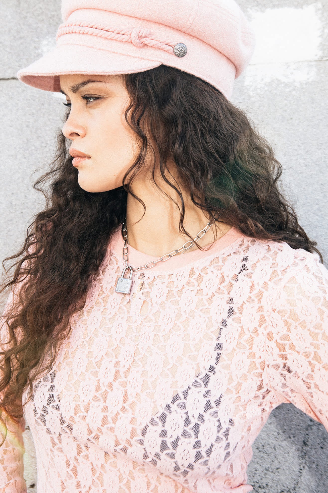 Women's Kayla Cap in the color Soft Pink Boucle - Men's Lifestyle image