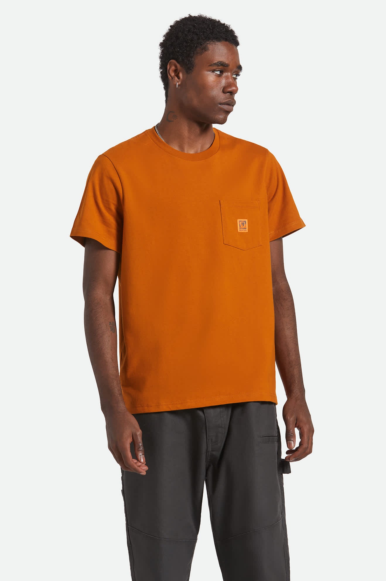 Men's Union Heavyweight S/S Boxy Pocket T-Shirt in the color Rustic Caramel - Men's Front View