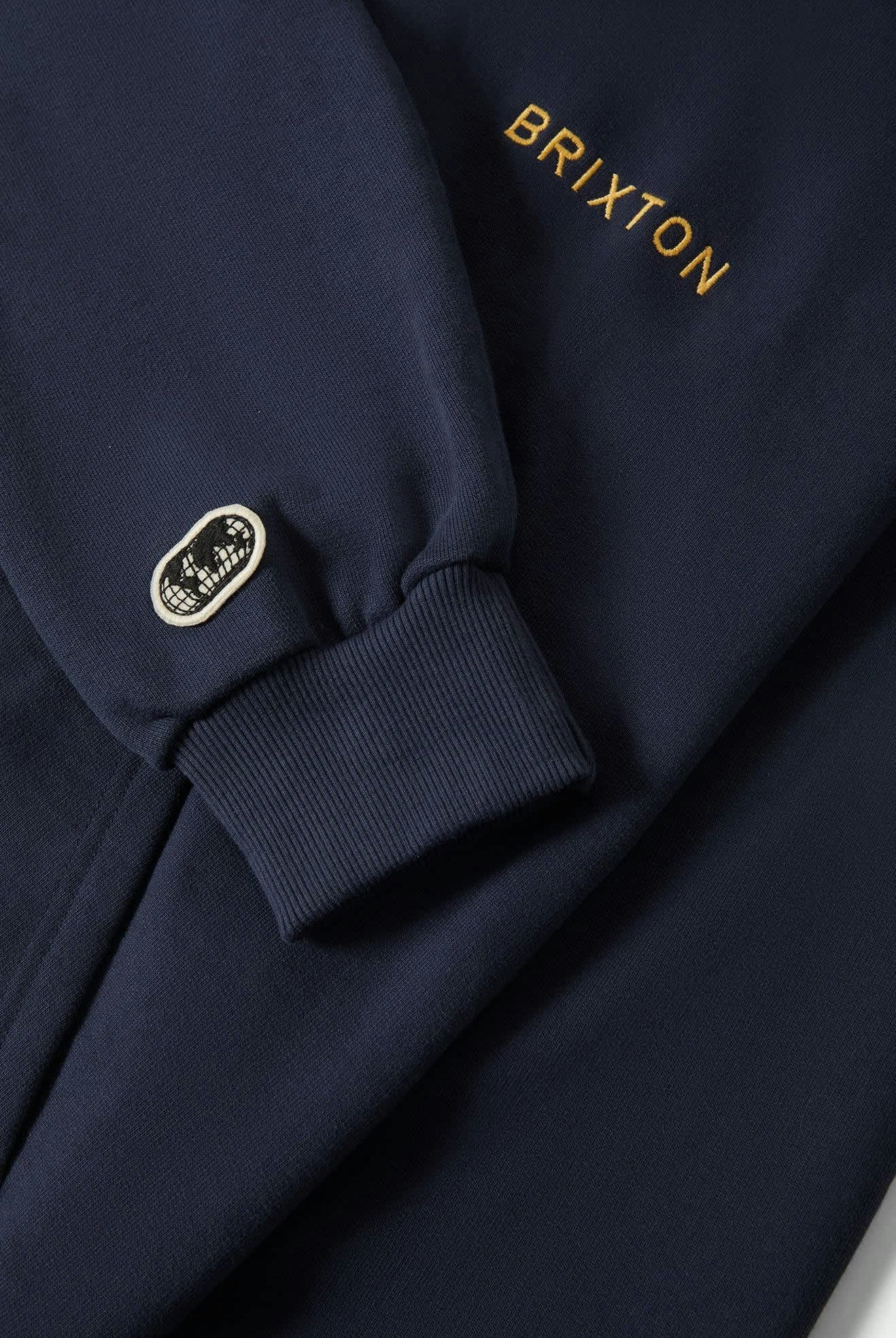 Men's Embroidered Heavyweight Oversized Hoodie in the color Mood Indigo - Additional Laydown image