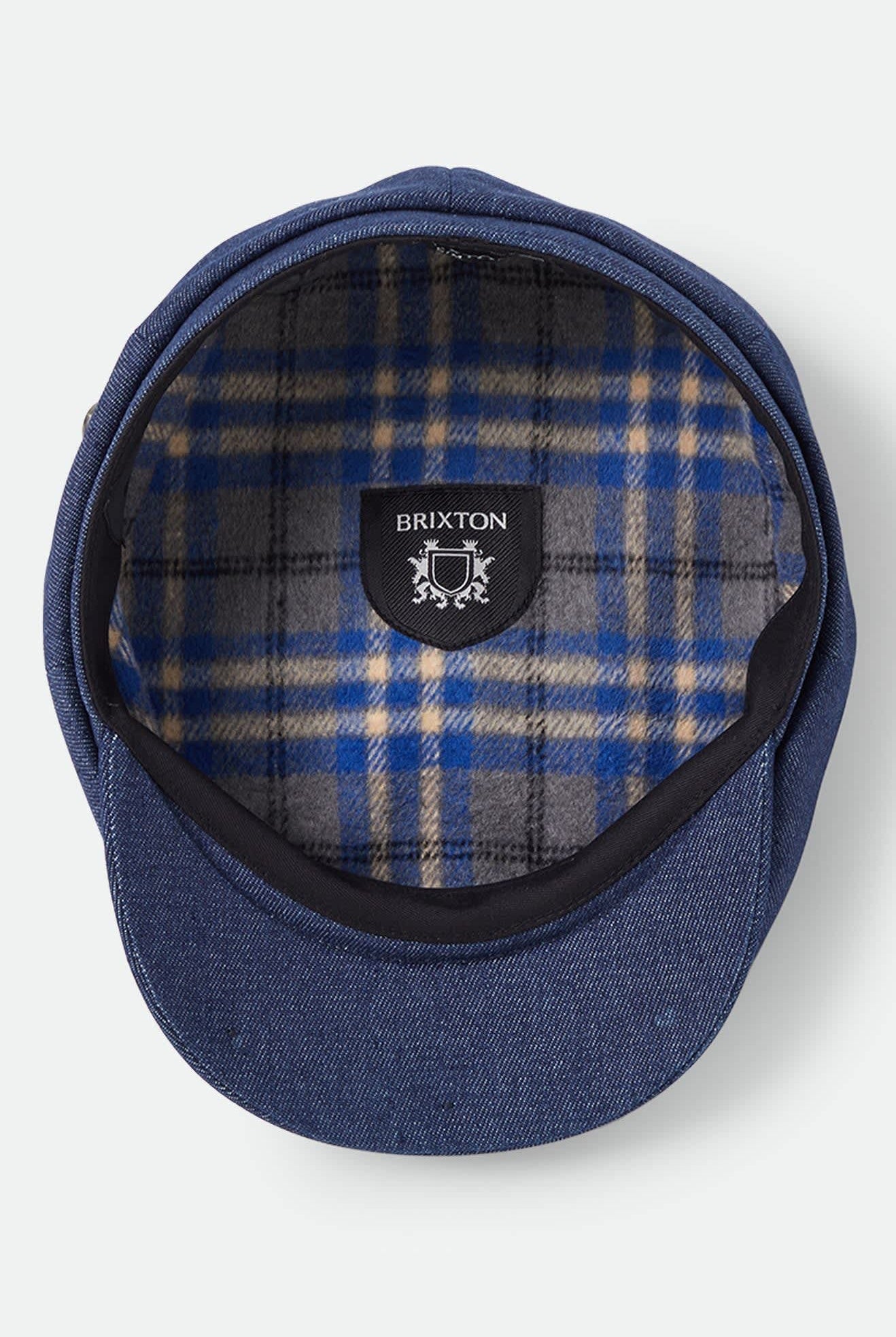 Unisex Brood Baggy Flannel Snap Cap in the color Rinse Denim - Additional Laydown image