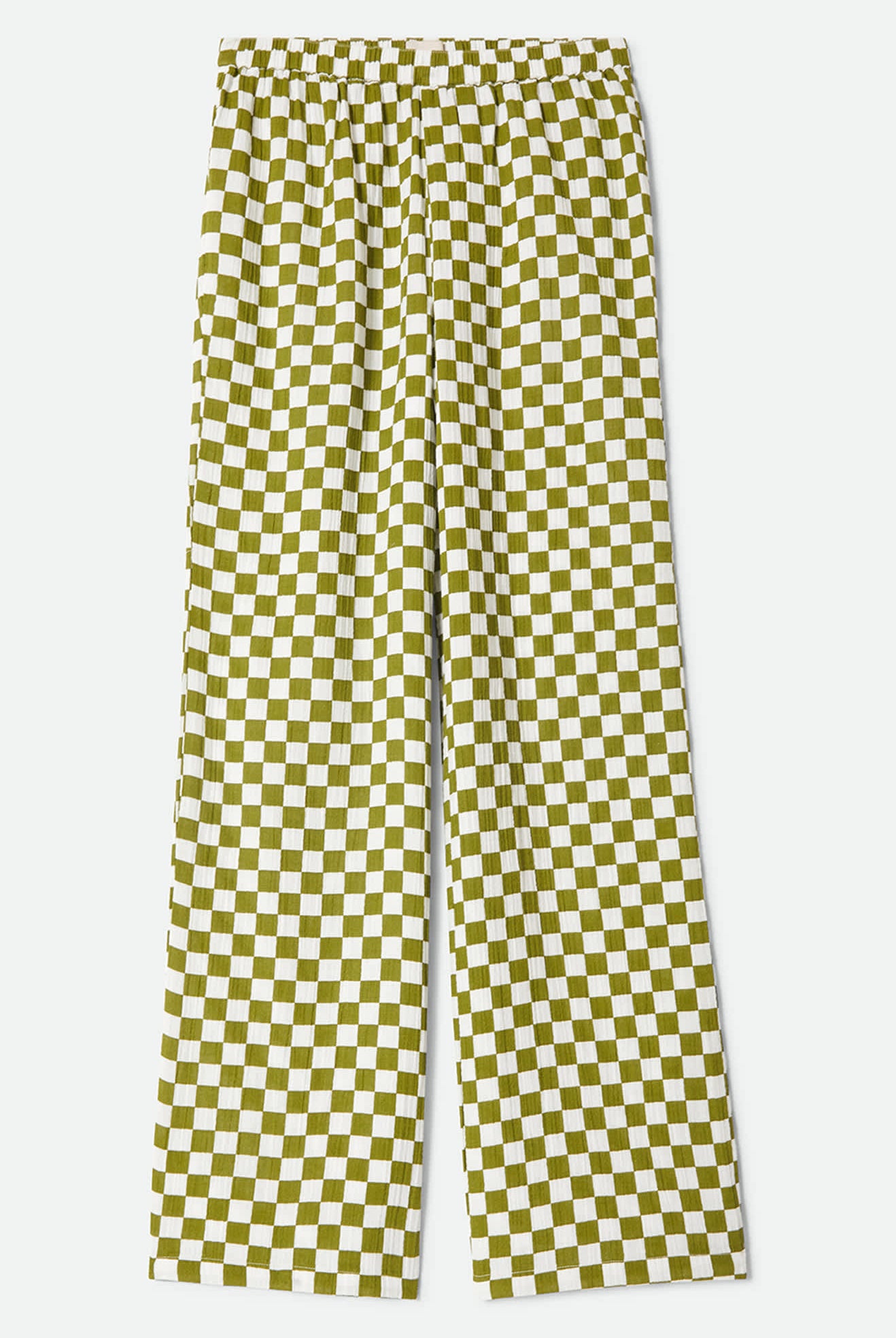 Women's The Lola Lounge Pant in the color Sublime Green Checkerboard - Front Product View
