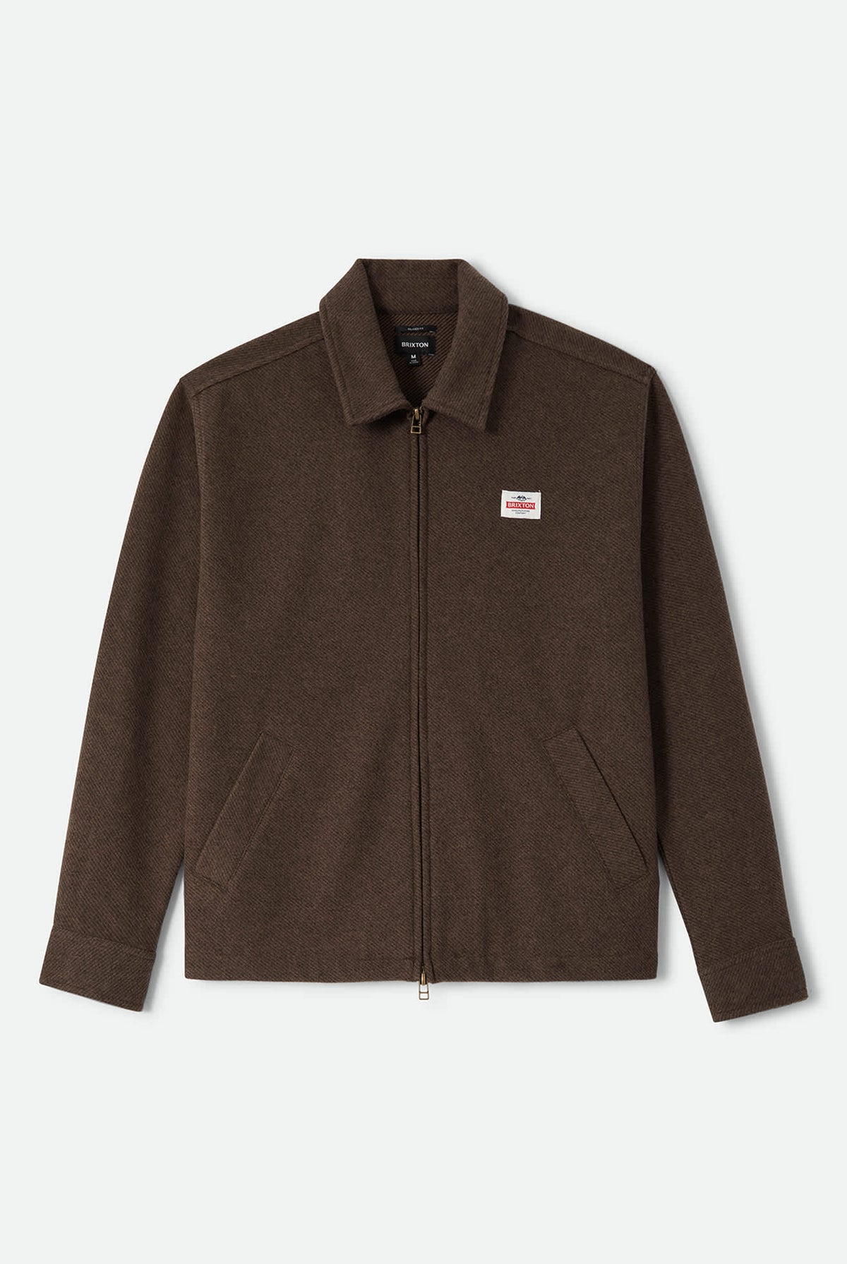 Men's Trademark Zip Flannel Jacket in the color Heathered Brown - Front Product View