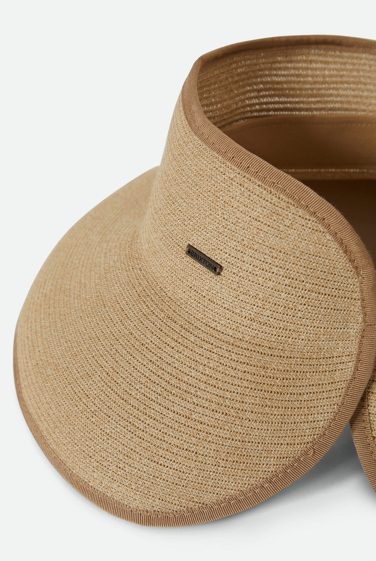 Women's Ivy Packable Straw Visor in the color Tan - Additional Laydown image