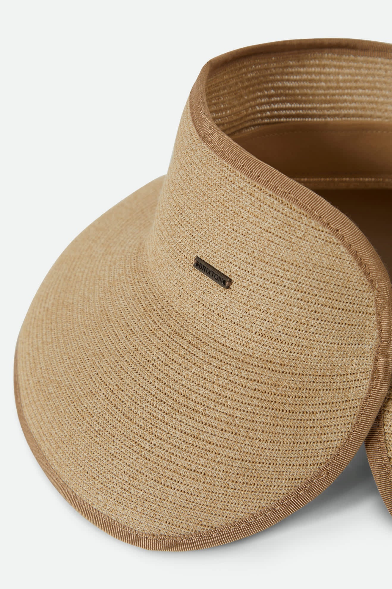Women's Ivy Packable Straw Visor in the color Tan - Additional Laydown image
