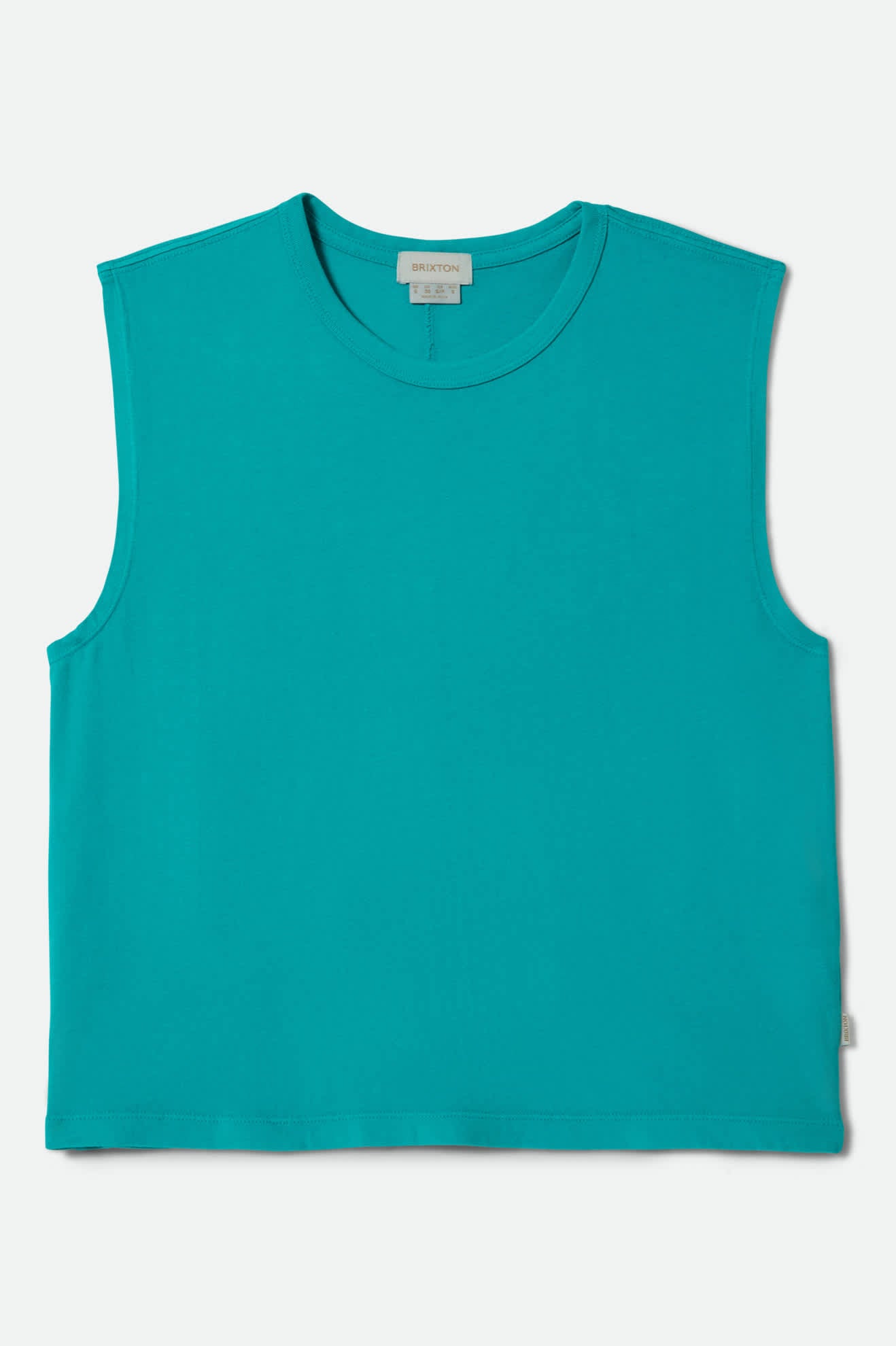 Women's Carefree Organic Garment Dye Muscle Tank in the color Retro Green - Front Product View