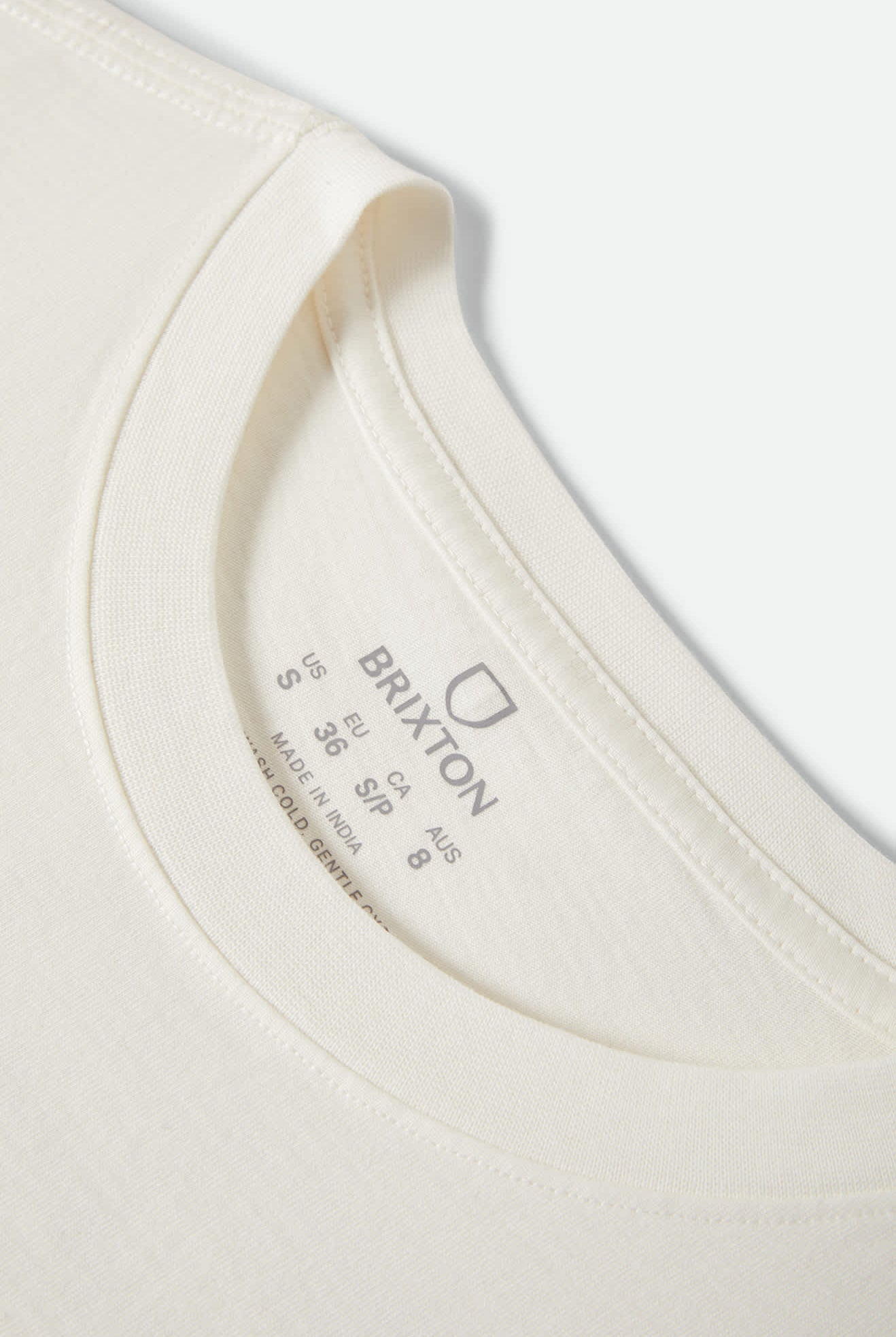 Women's Revved Up Boxy Crew T-Shirt in the color Off White - Additional Laydown image