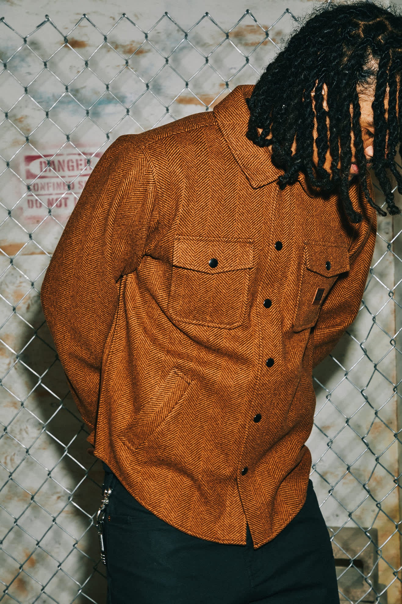 Men's Durham Brushed Menswear Jacket in the color Brushed Pinecone - Men's Lifestyle image