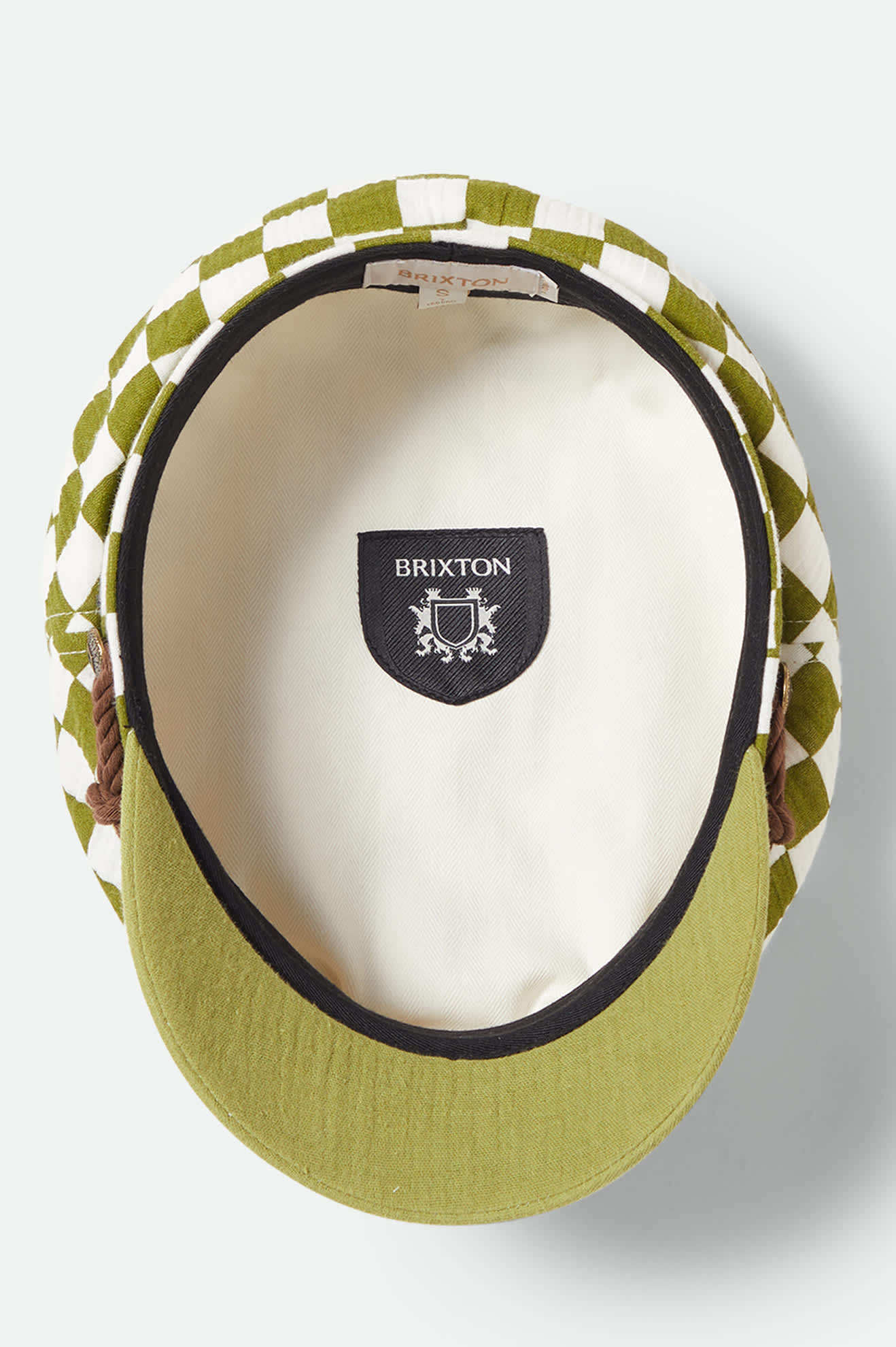 Women's Fiddler Fisherman Cap in the color Sublime Green Checker Board - Additional Laydown image