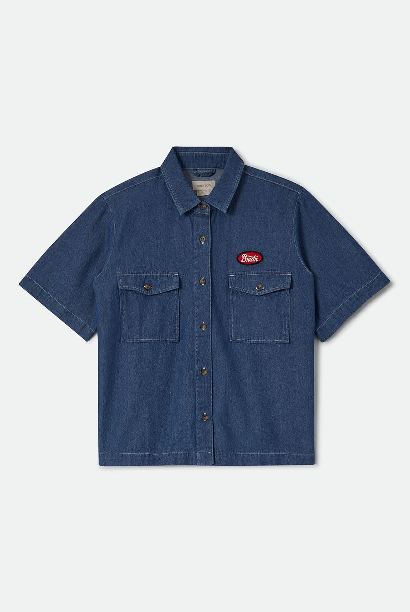Women's Mechanics Women's Shirt in the color Medium Chambray - Front Product View