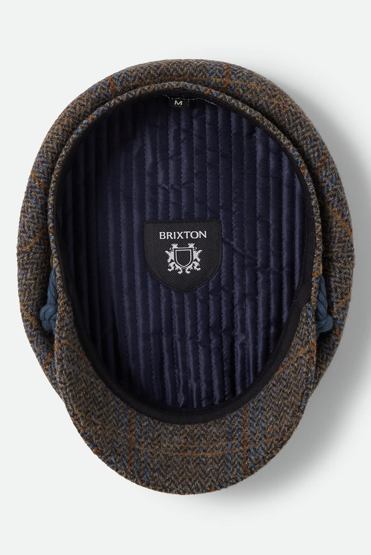 Unisex Fiddler Fisherman Cap in the color Slate Blue/Sepia/Orange - Additional Laydown image