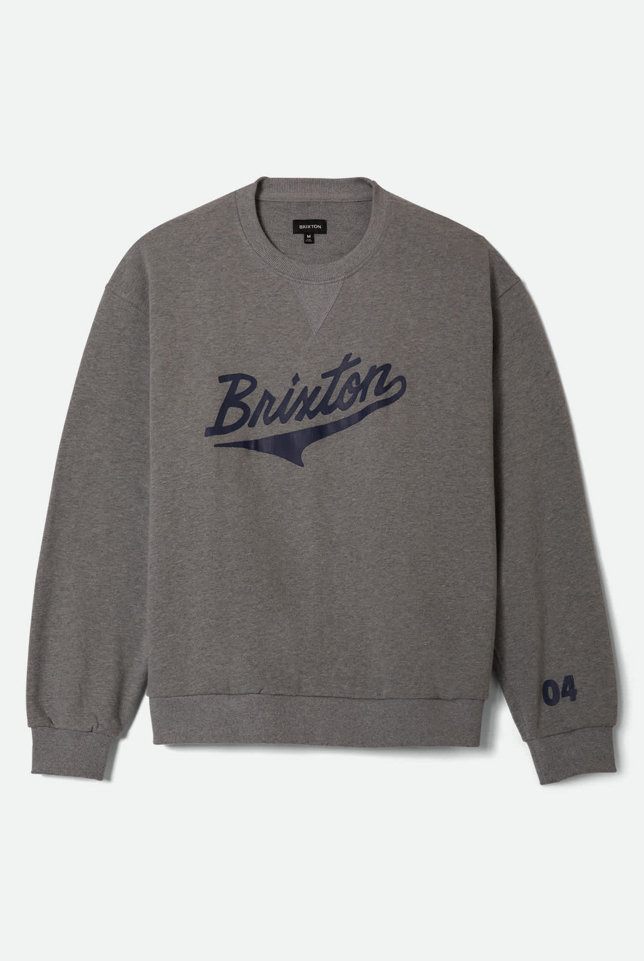 Men's The League Broken In Crew in the color Heather Grey - Front Product View