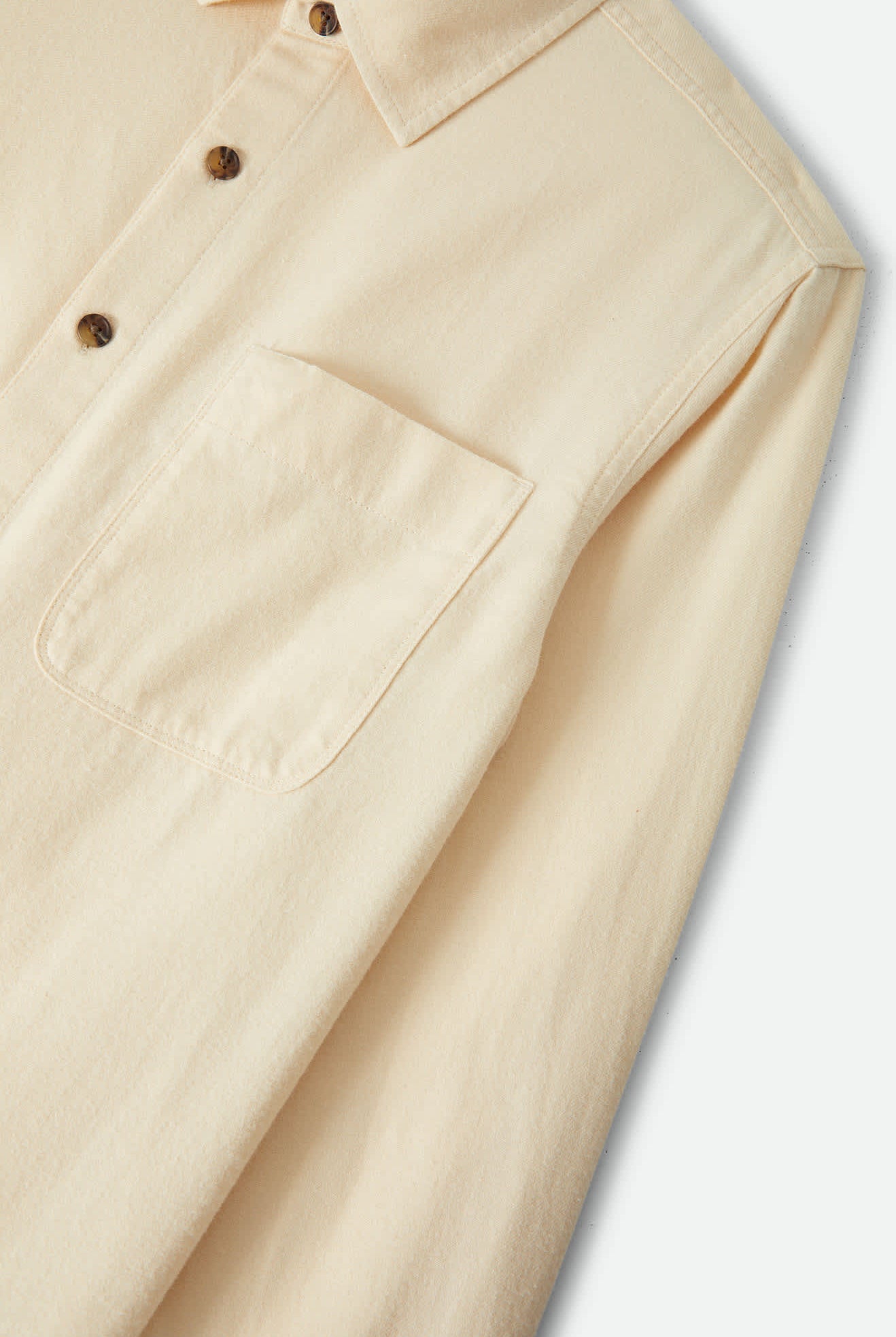 Men's Hasting Lightweight Flannel in the color Wax Paper - Additional Laydown image