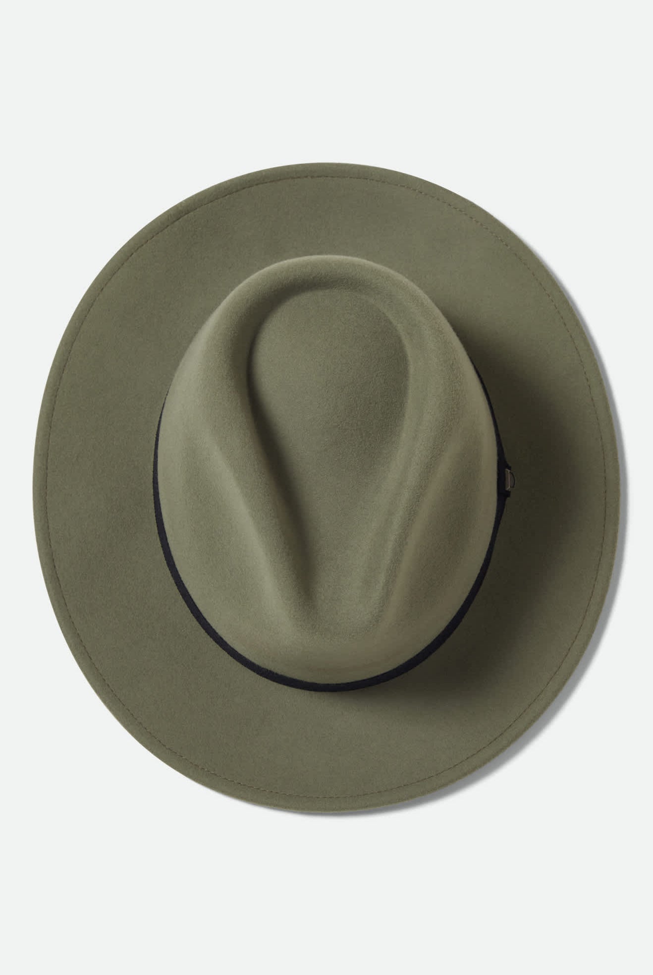 Unisex Messer Packable Fedora in the color Olive Surplus/Black - Additional Laydown image