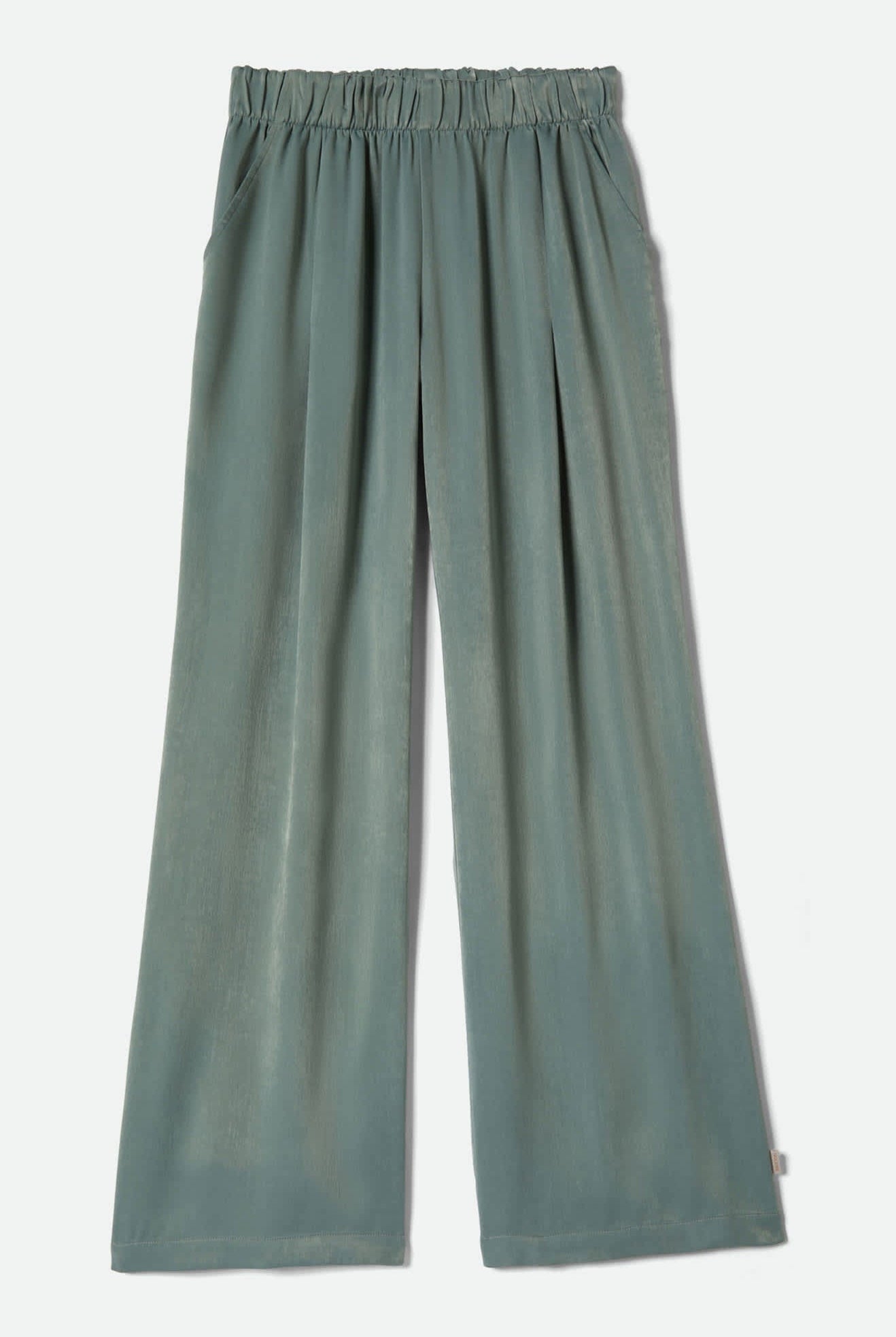 Women's Soho Silky Pant in the color Blue Green Shine - Front Product View